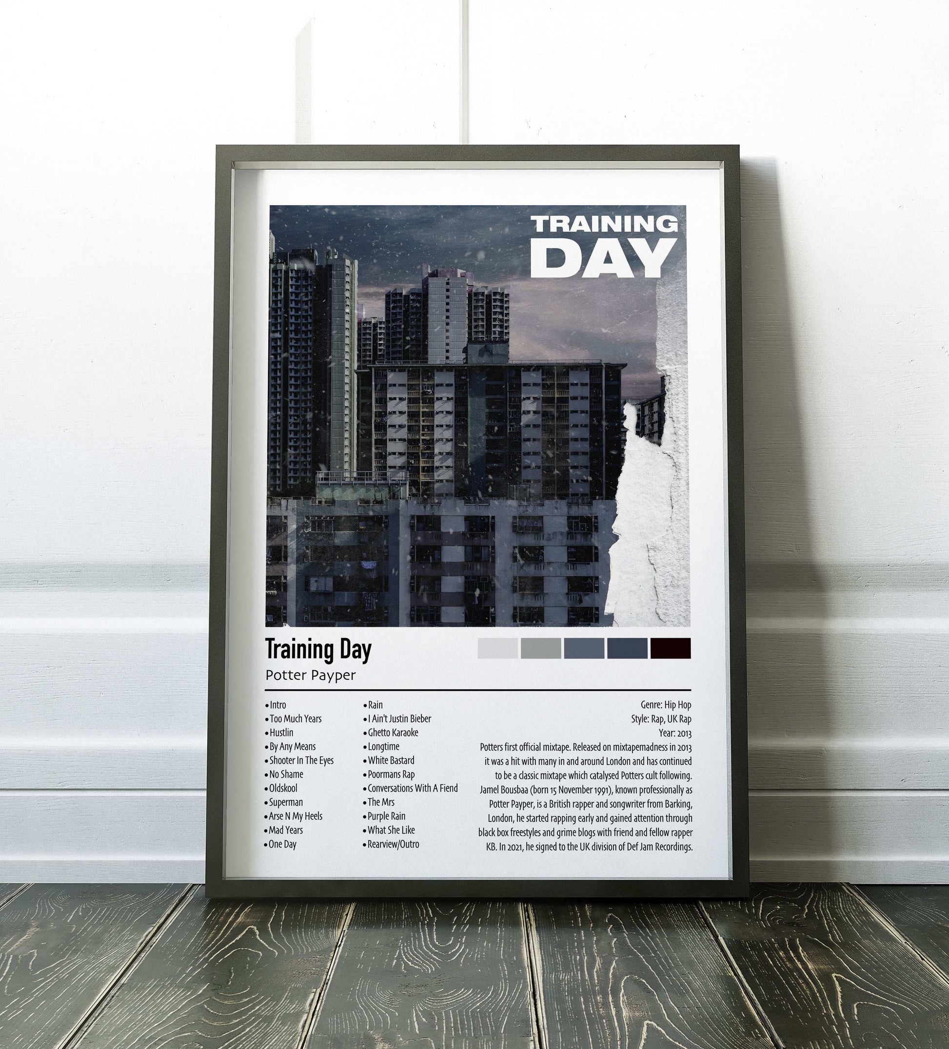 Potter Payper | Training Day | Custom Album Cover Poster Print