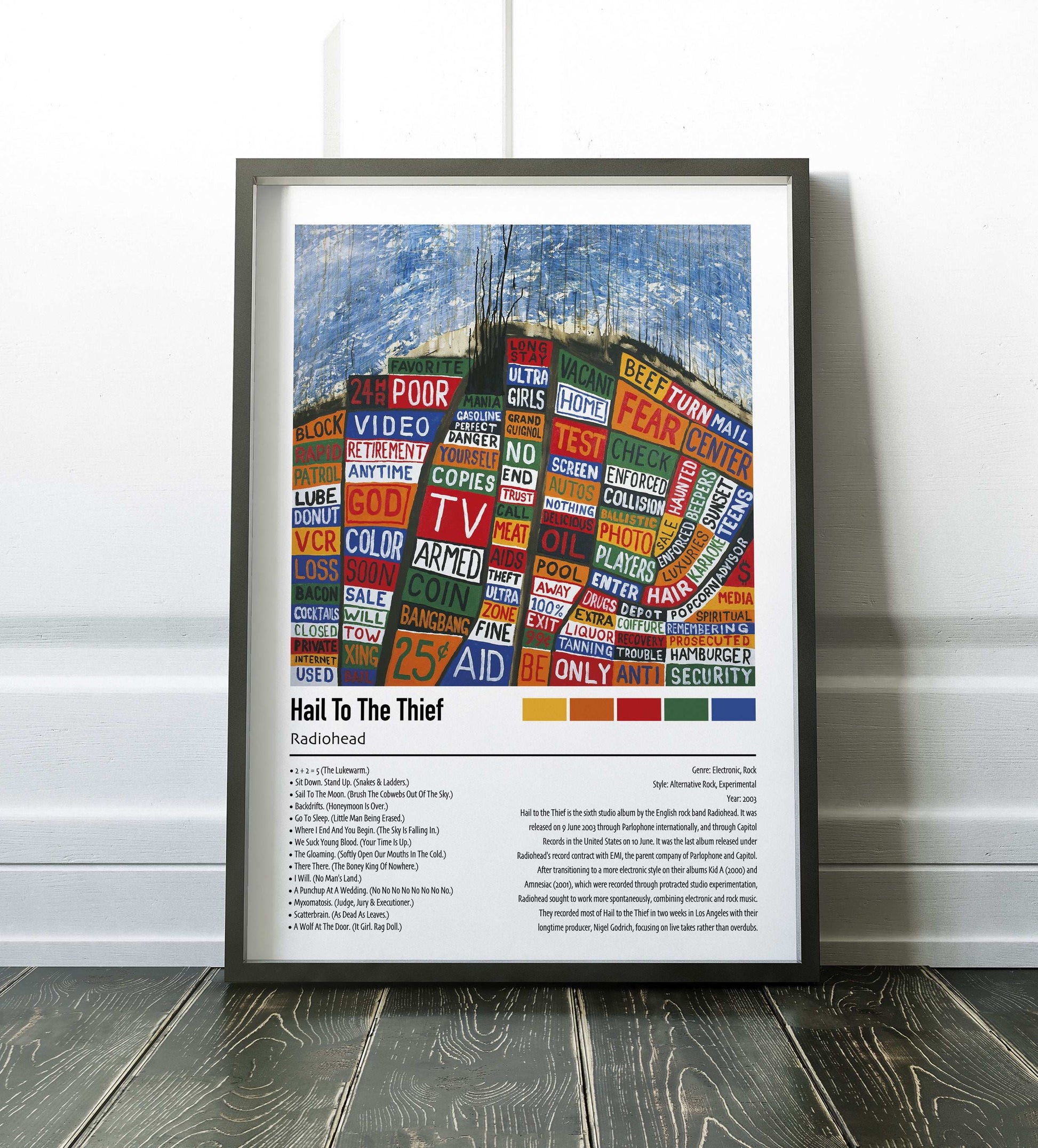 Radiohead | Hail To The Thief | Custom Album Cover Poster Print