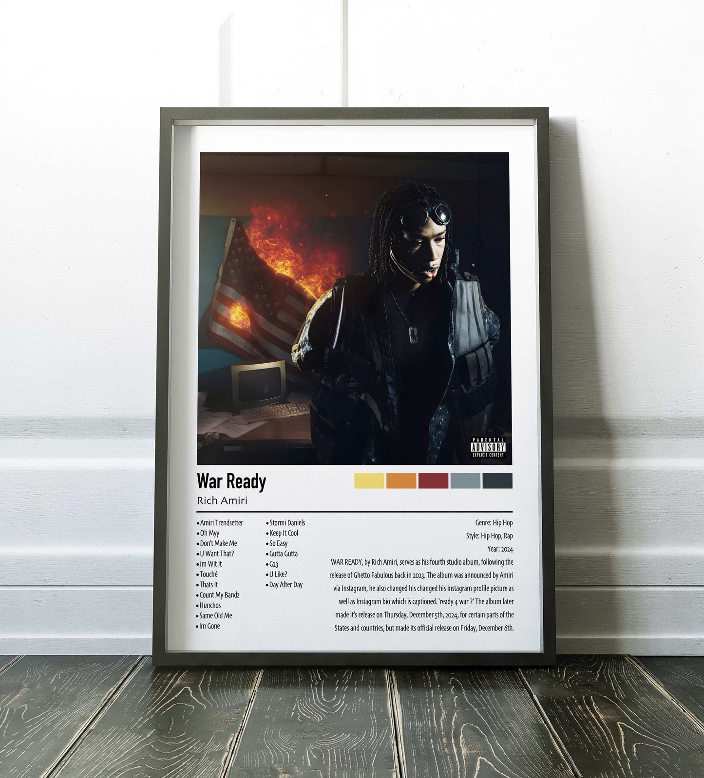 Rich Amiri | War Ready | Custom Album Cover Poster Print