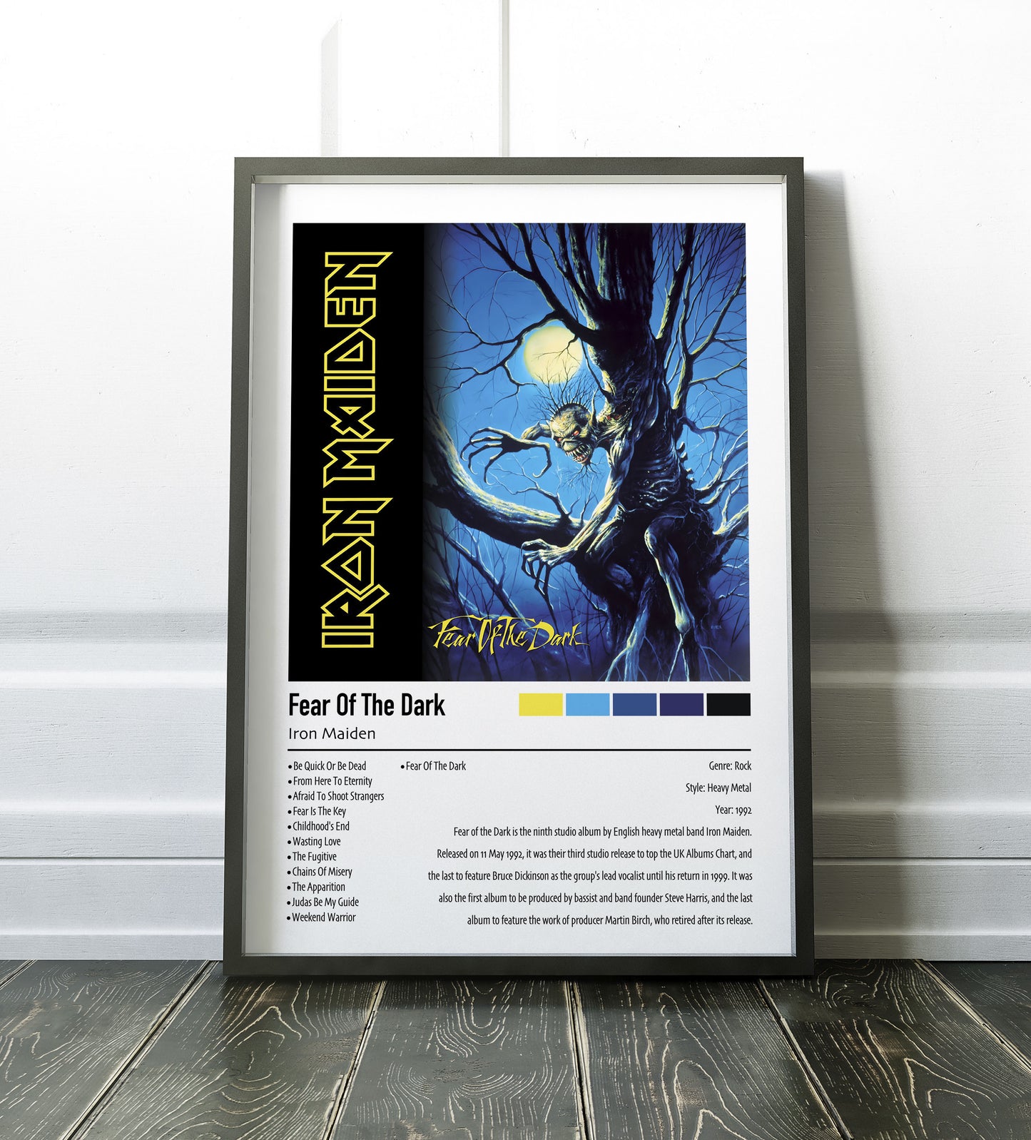 Iron Maiden | Fear Of The Dark | Custom Album Cover Poster Print