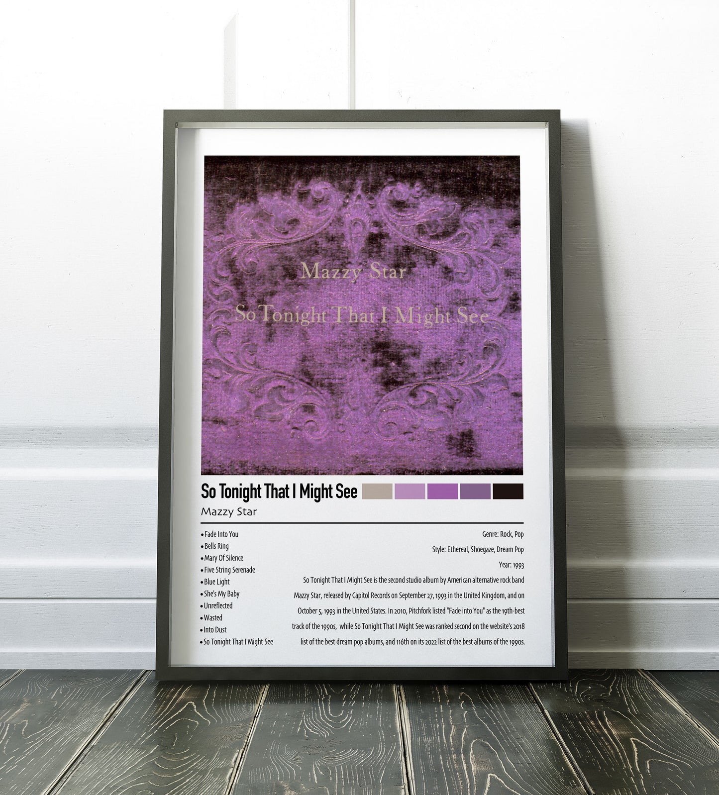 Mazzy Star | So Tonight That I Might See | Custom Album Cover Poster Print
