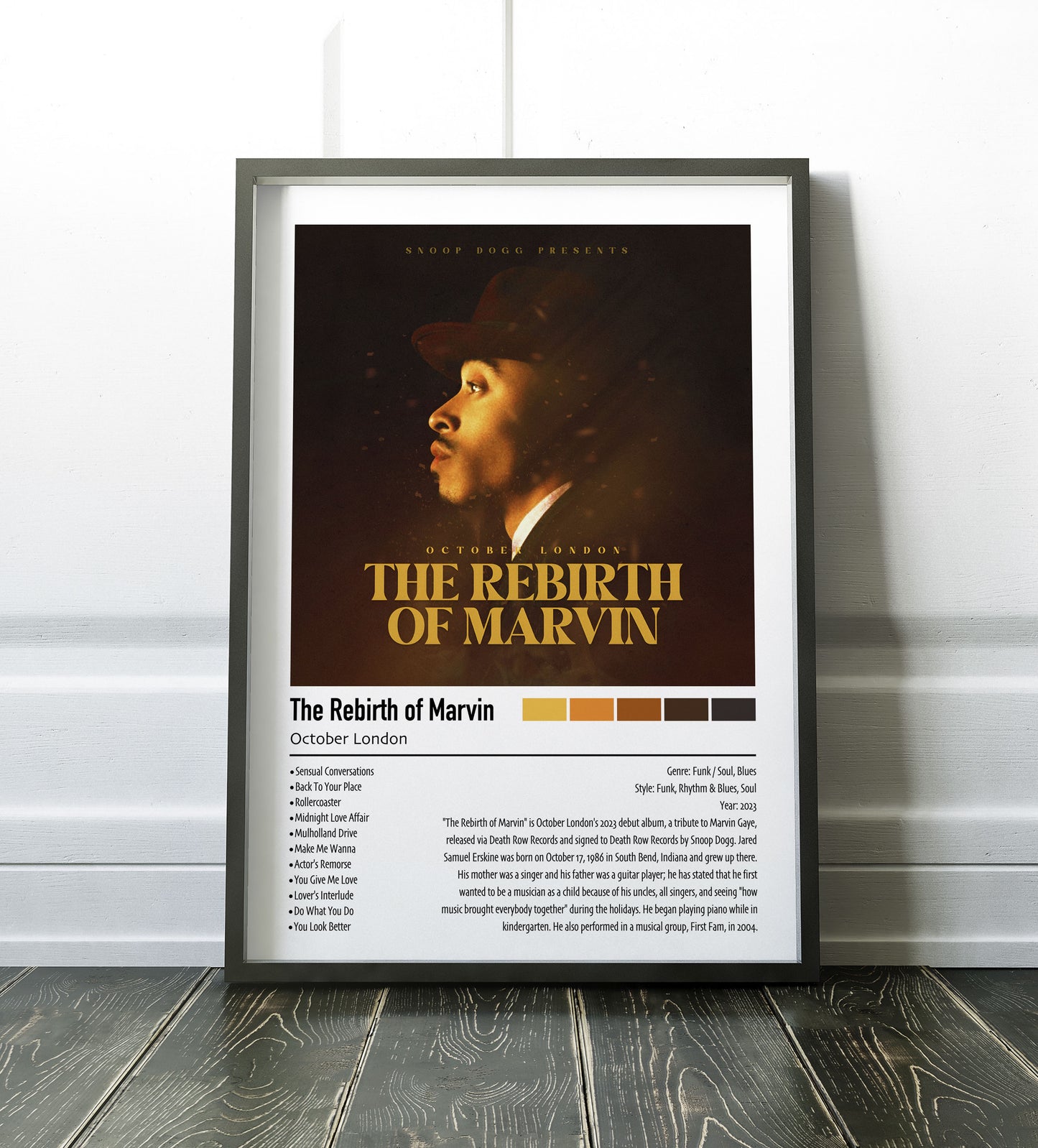 October London | The Rebirth of Marvin | Custom Album Cover Poster Print