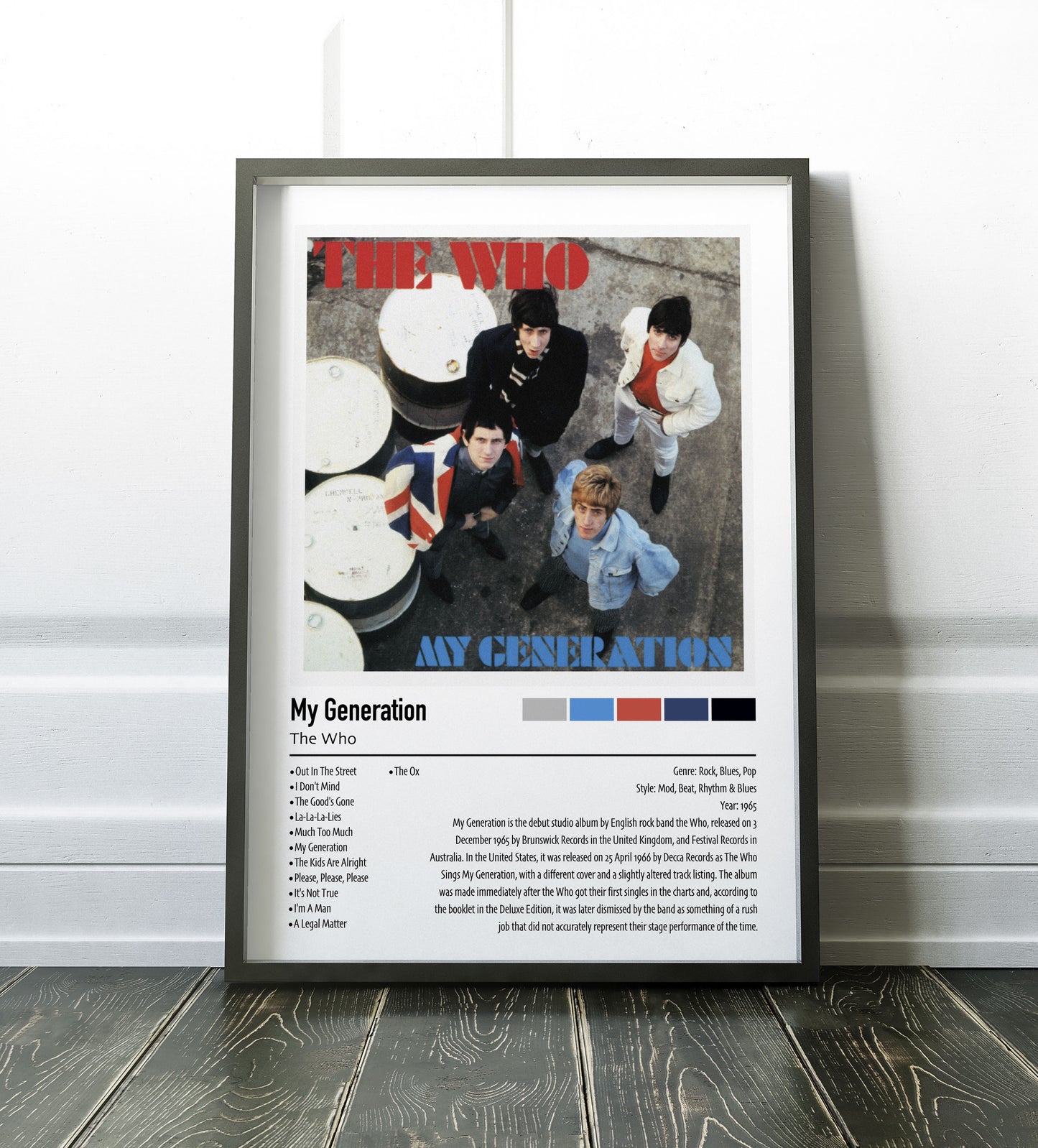 The Who | My Generation | Custom Album Cover Poster Print