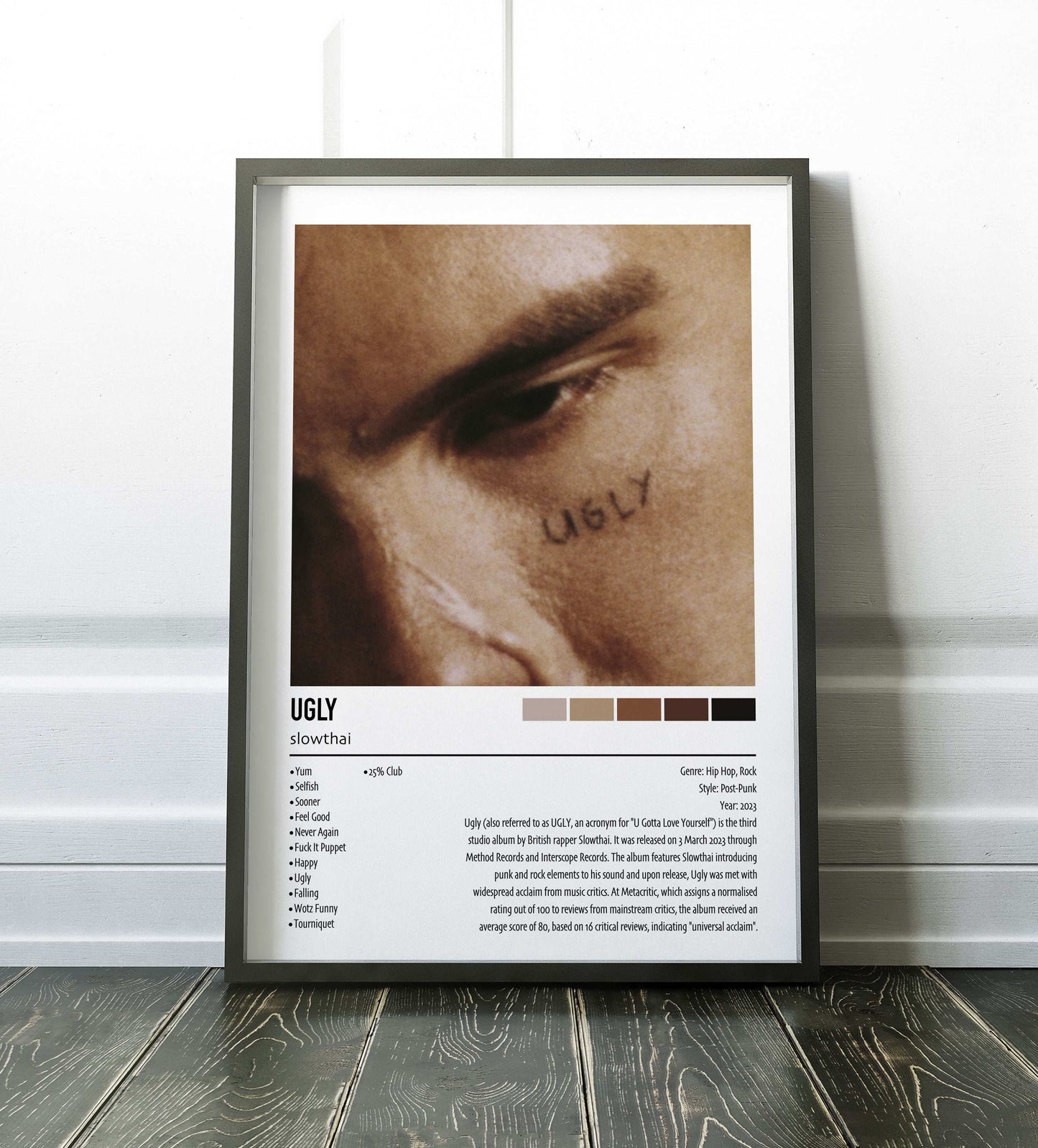 slowthai | UGLY | Custom Album Cover Poster Print