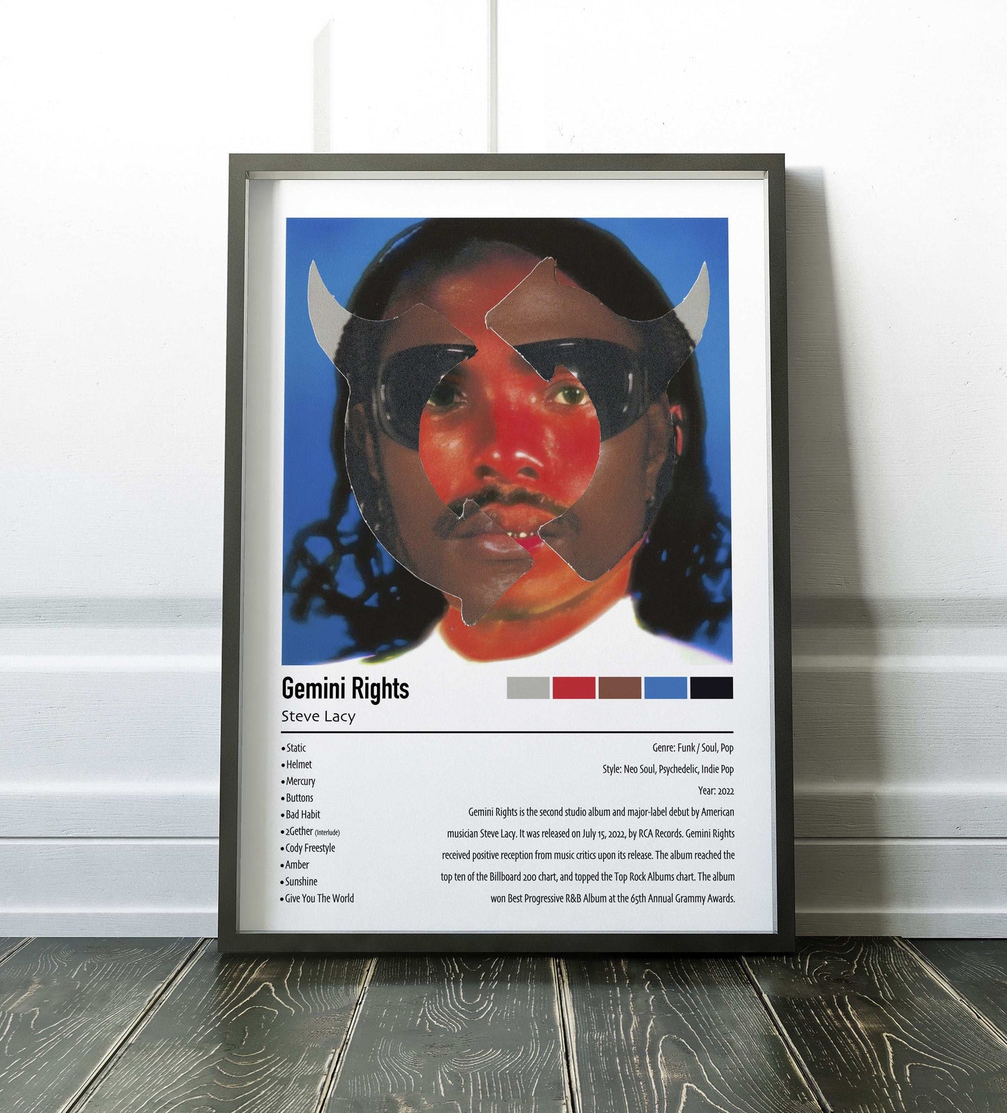 Steve Lacy | Gemini Rights | Custom Album Cover Poster Print