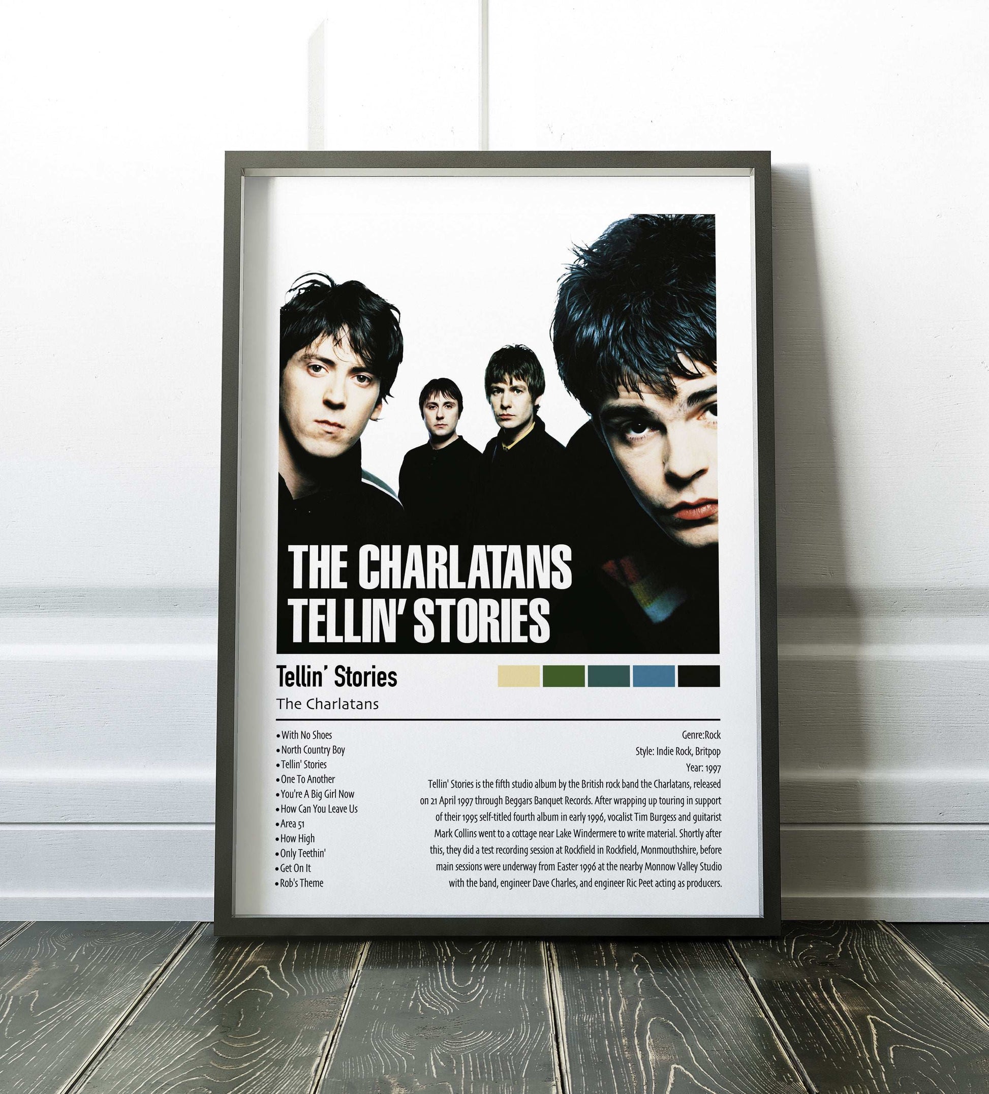 The Charlatans | Tellin' Stories | Custom Album Cover Poster Print