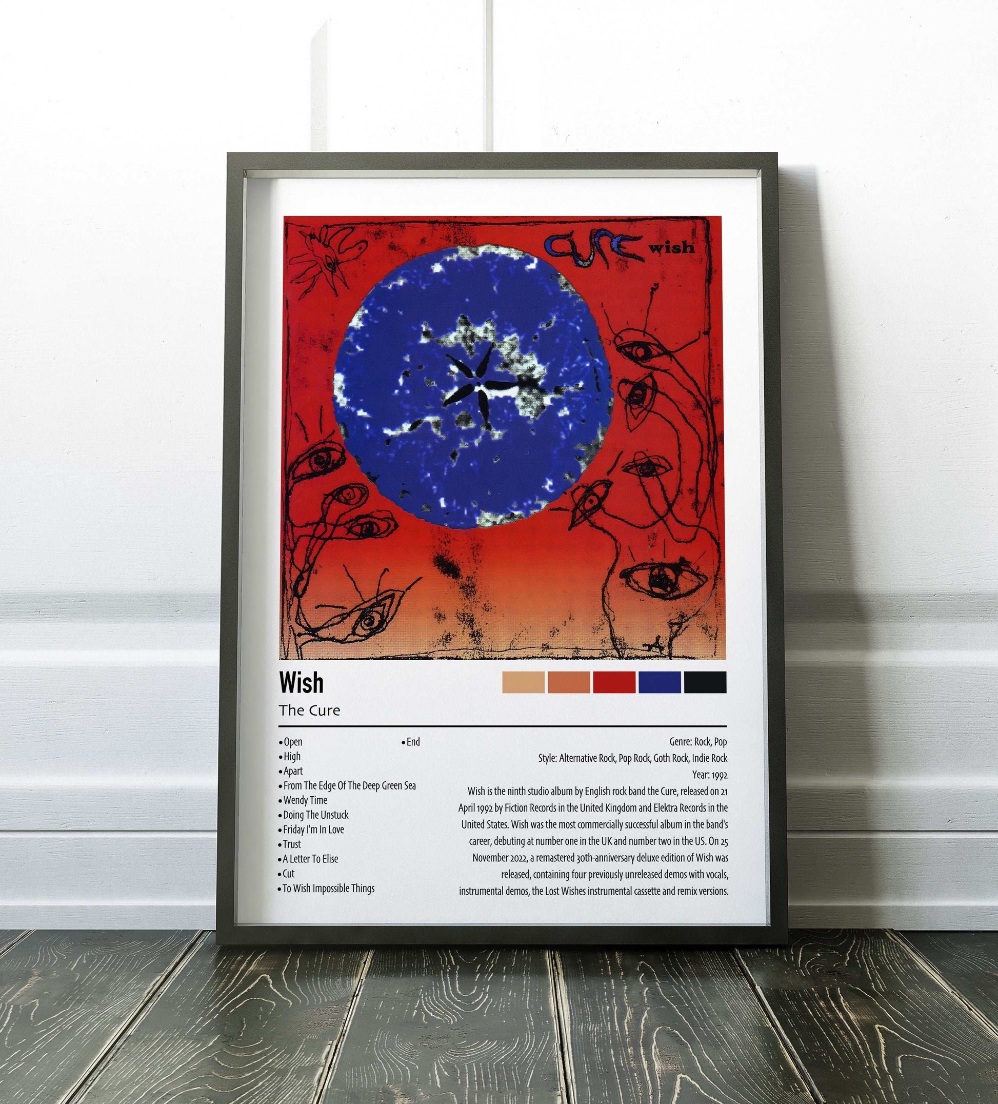 The Cure | Wish | Custom Album Cover Poster Print