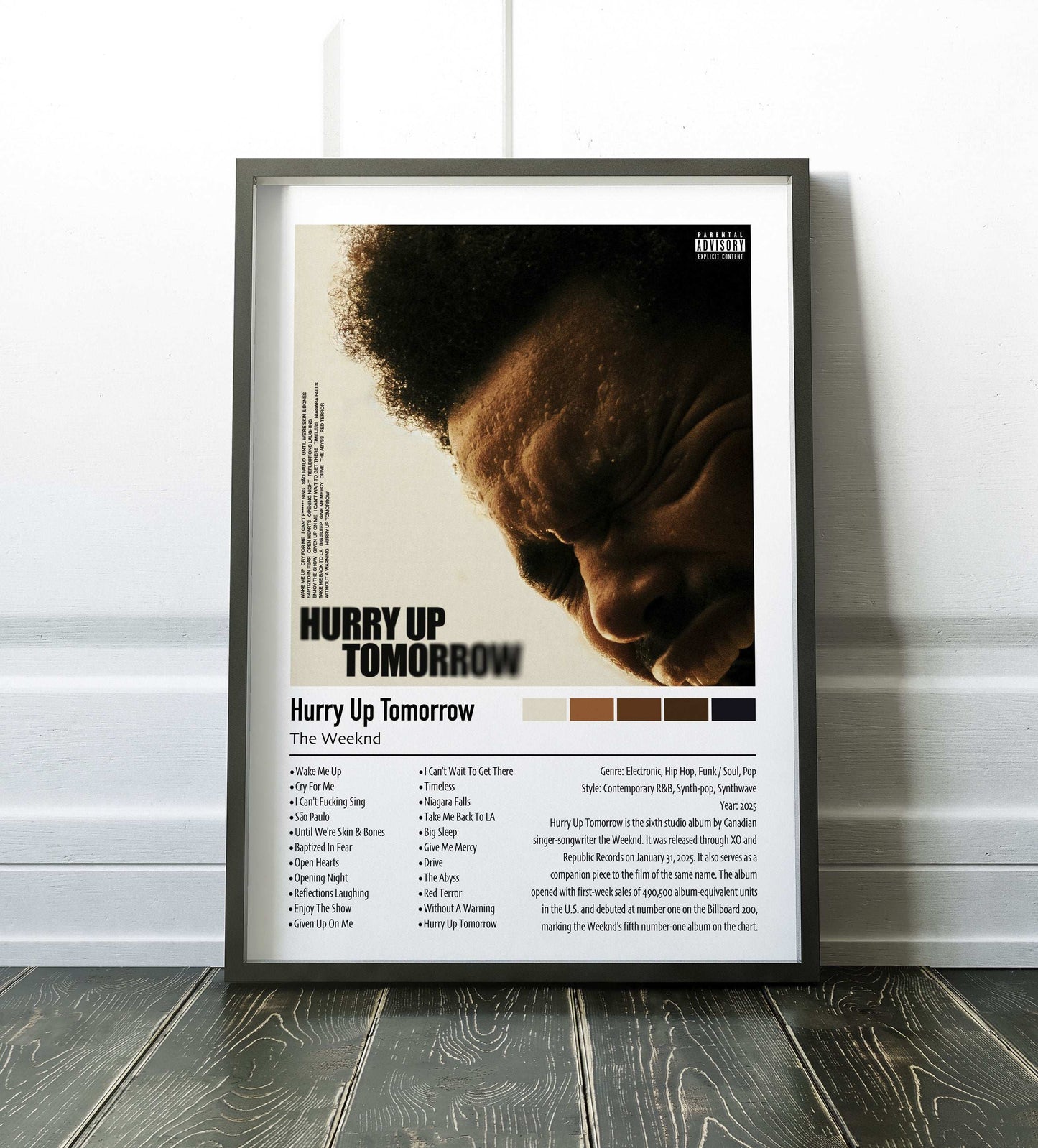 The Weeknd | Hurry Up Tomorrow | Custom Album Cover Poster Print