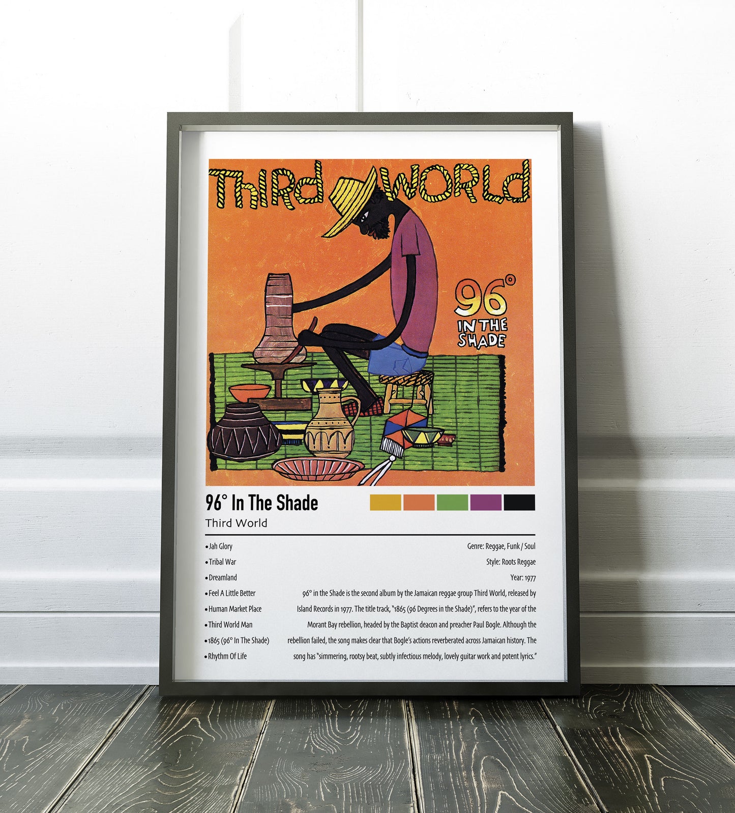 Third World | 96° In The Shade | Custom Album Cover Poster Print