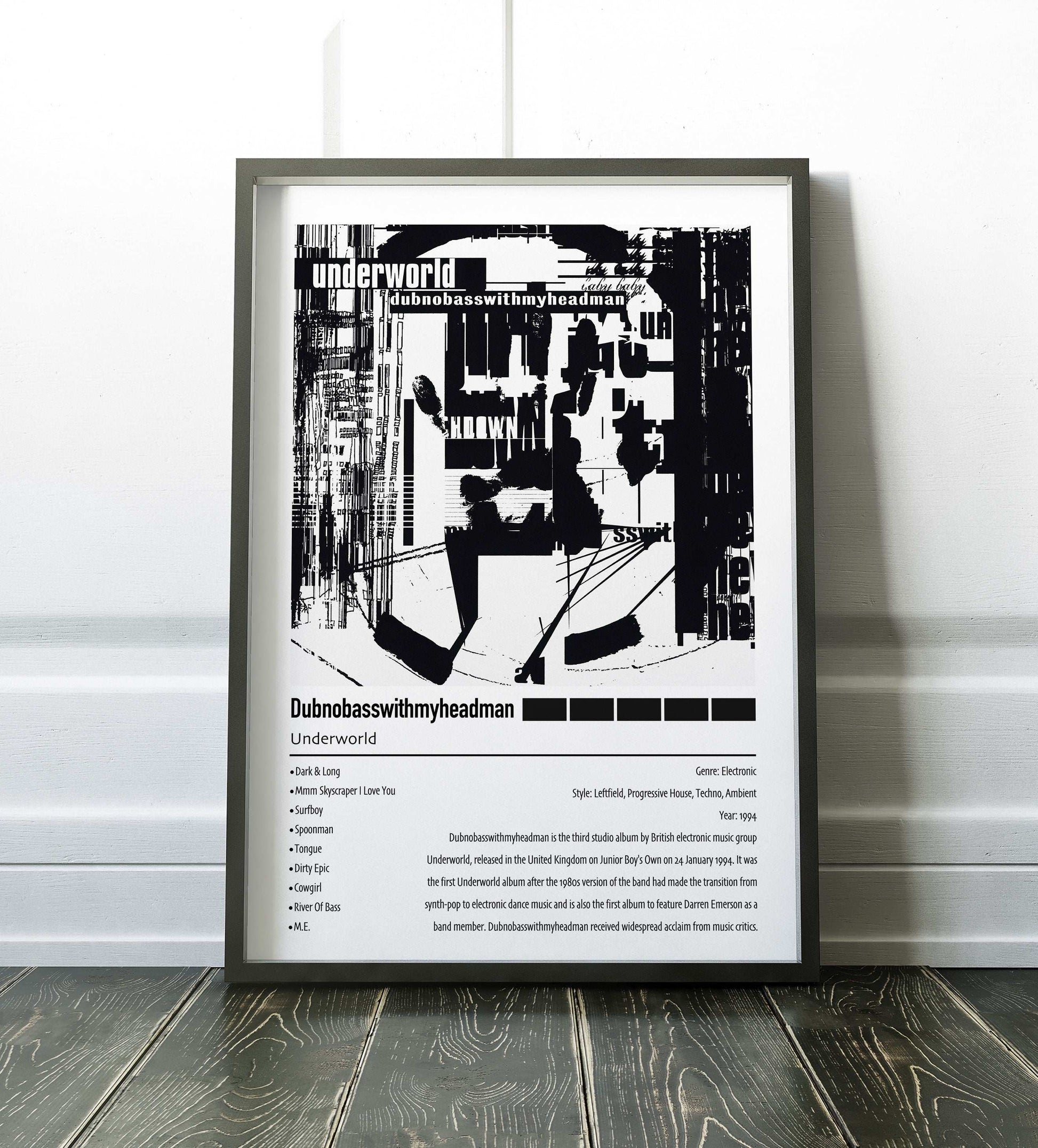 Underworld | Dubnobasswithmyheadman | Custom Album Cover Poster Print