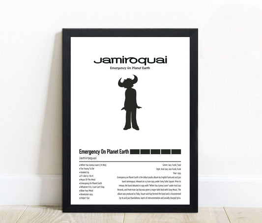 Jamiroquai | Emergency On Planet Earth | Custom Album Cover Poster Print