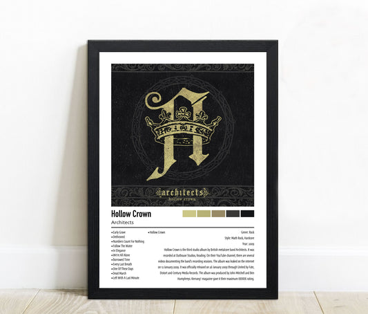 Architects | Hollow Crown | Custom Album Cover Poster Print