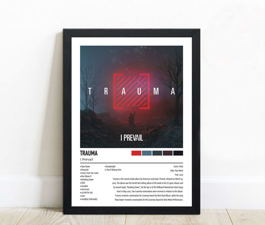 I Prevail | TRAUMA | Custom Album Cover Poster Print