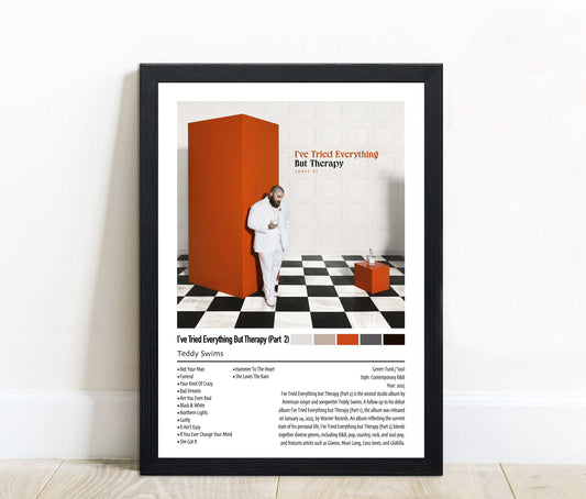 Teddy Swims | I've Tried Everything But Therapy (Part 2)| Custom Album Cover Poster Print