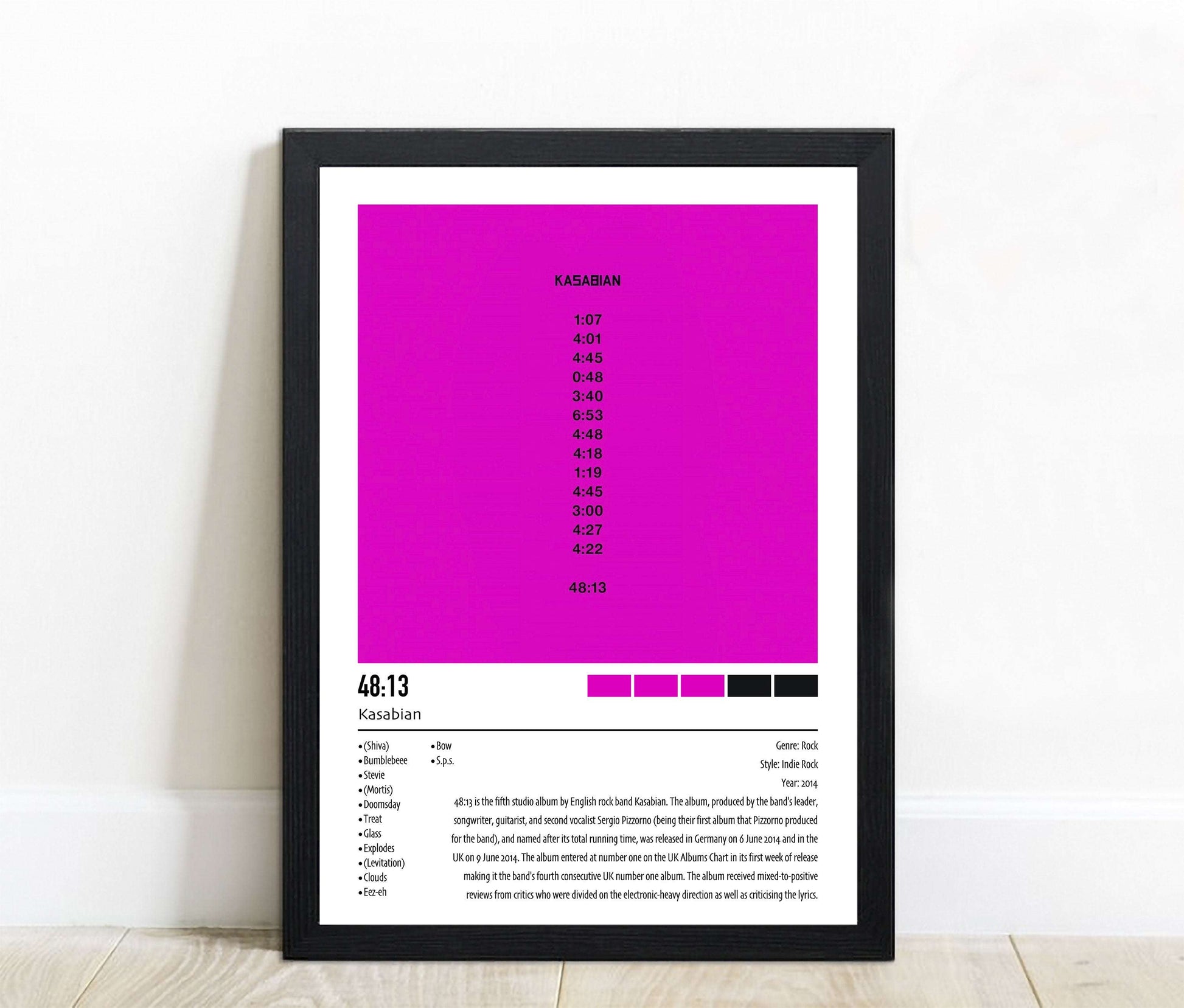 Kasabian | 48:13 | Custom Album Cover Poster Print