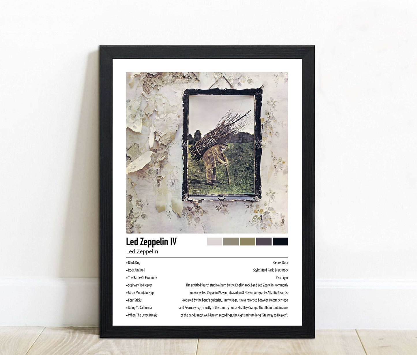 Led Zeppelin | Led Zeppelin IV | Custom Album Cover Poster Print