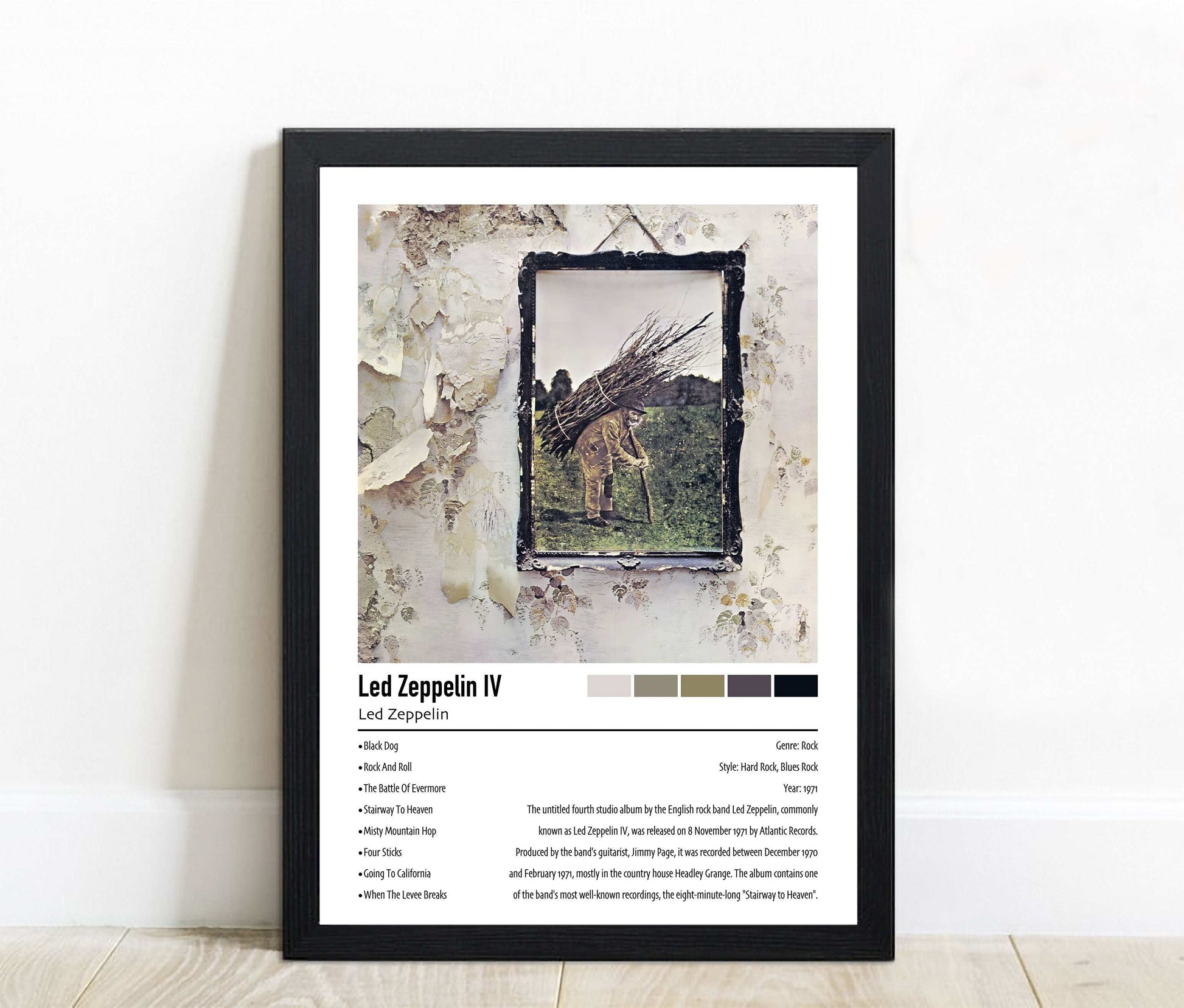 Led Zeppelin | Led Zeppelin IV | Custom Album Cover Poster Print
