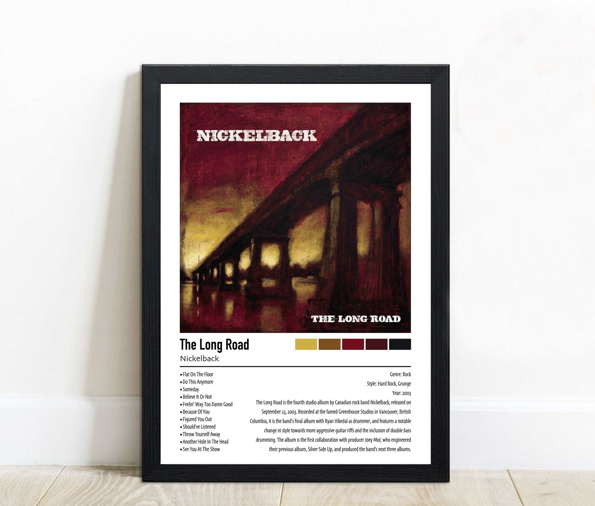Nickelback | The Long Road | Custom Album Cover Poster Print