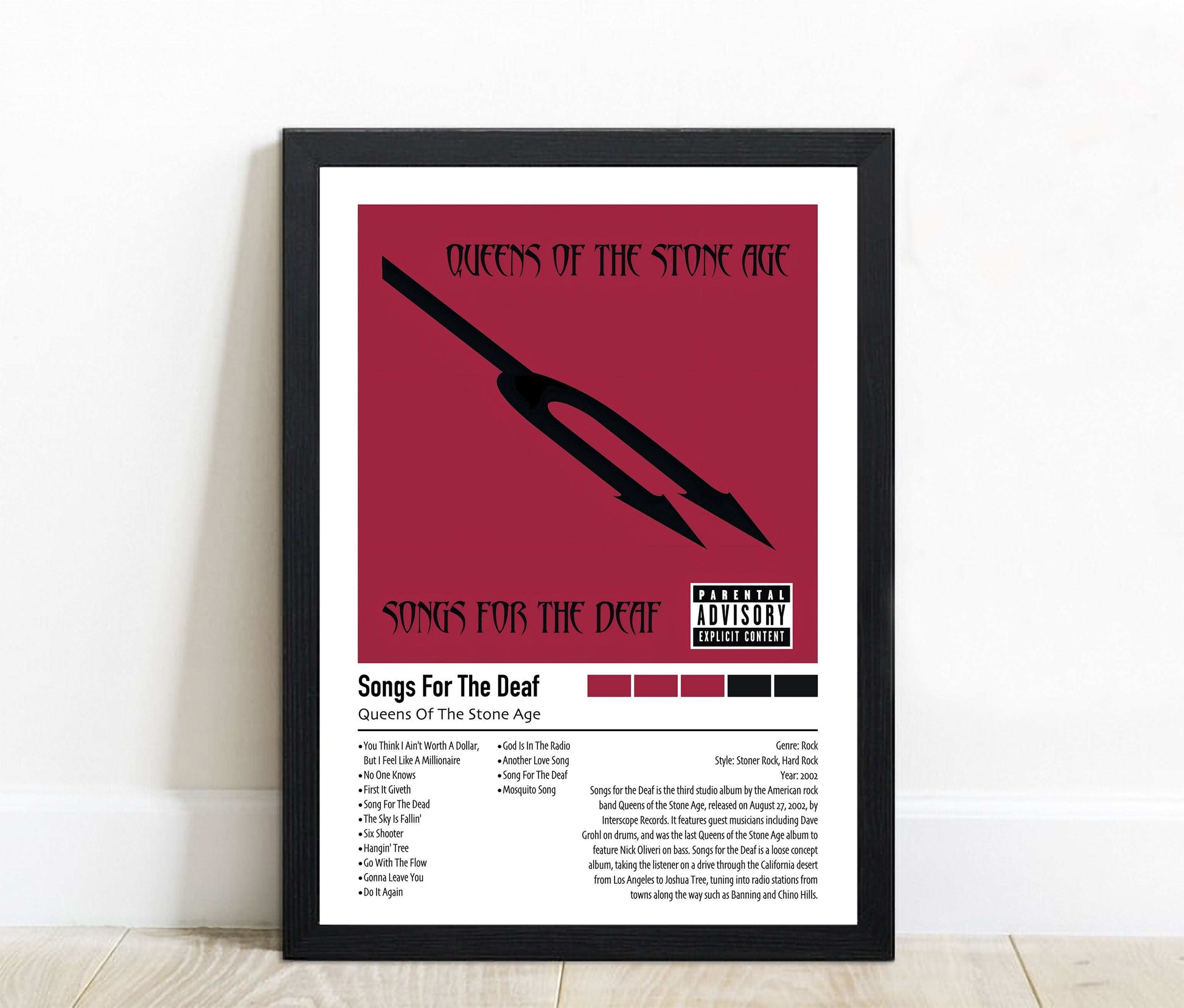 Queens Of The Stone Age | Songs For The Deaf | Custom Album Cover Poster Print