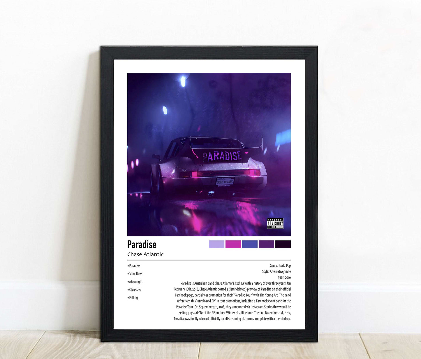 Chase Atlantic | Paradise | Custom Album Cover Poster Print