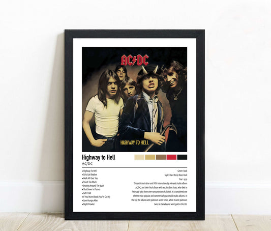 AC/DC | Highway To Hell | Custom Album Cover Poster Print