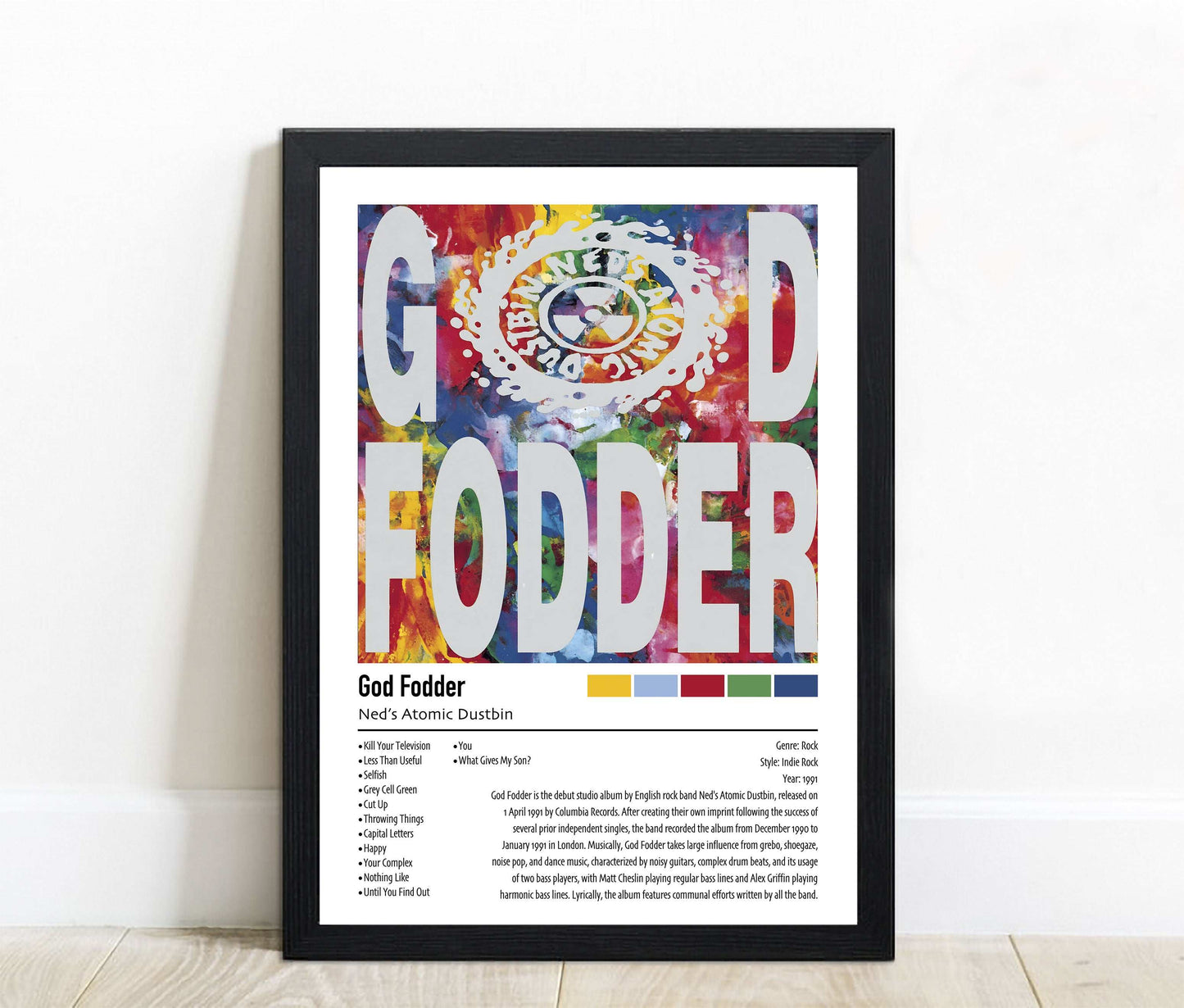 Ned's Atomic Dustbin | God Fodder | Custom Album Cover Poster Print