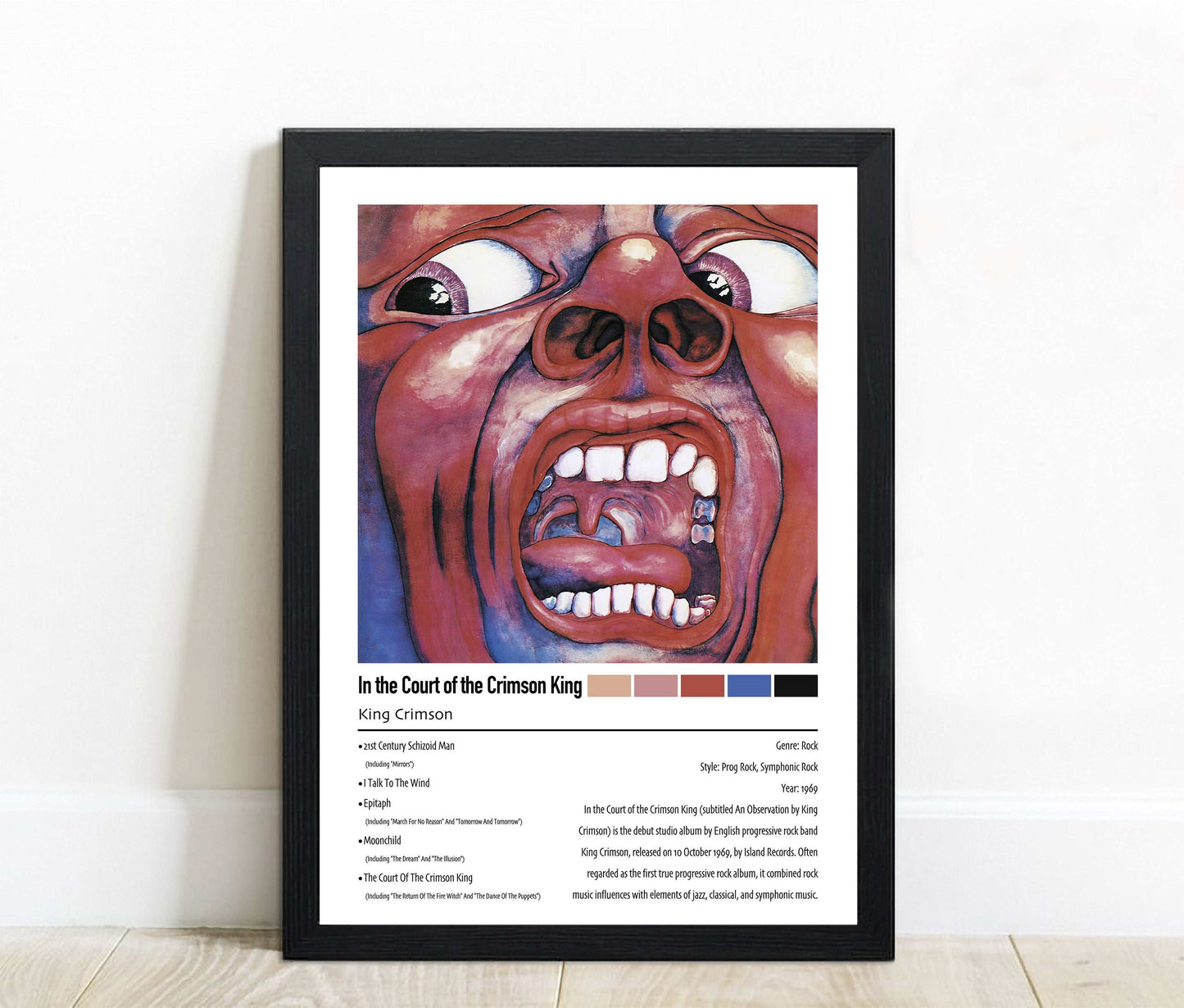 King Crimson |  In the Court of the Crimson King | Custom Album Cover Poster Print