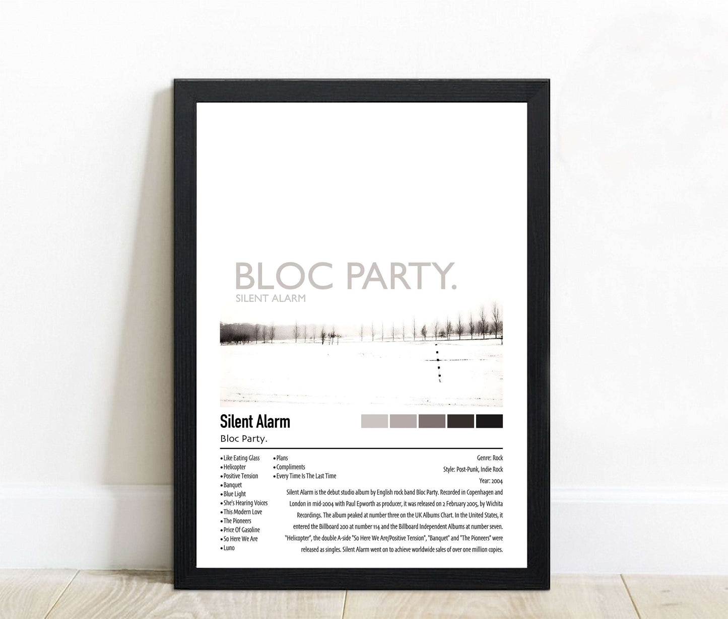 Bloc Party. | Silent Alarm | Custom Album Cover Poster Print