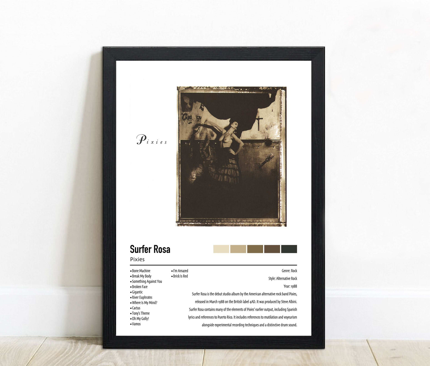 Pixies | Surfer Rosa | Custom Album Cover Poster Print