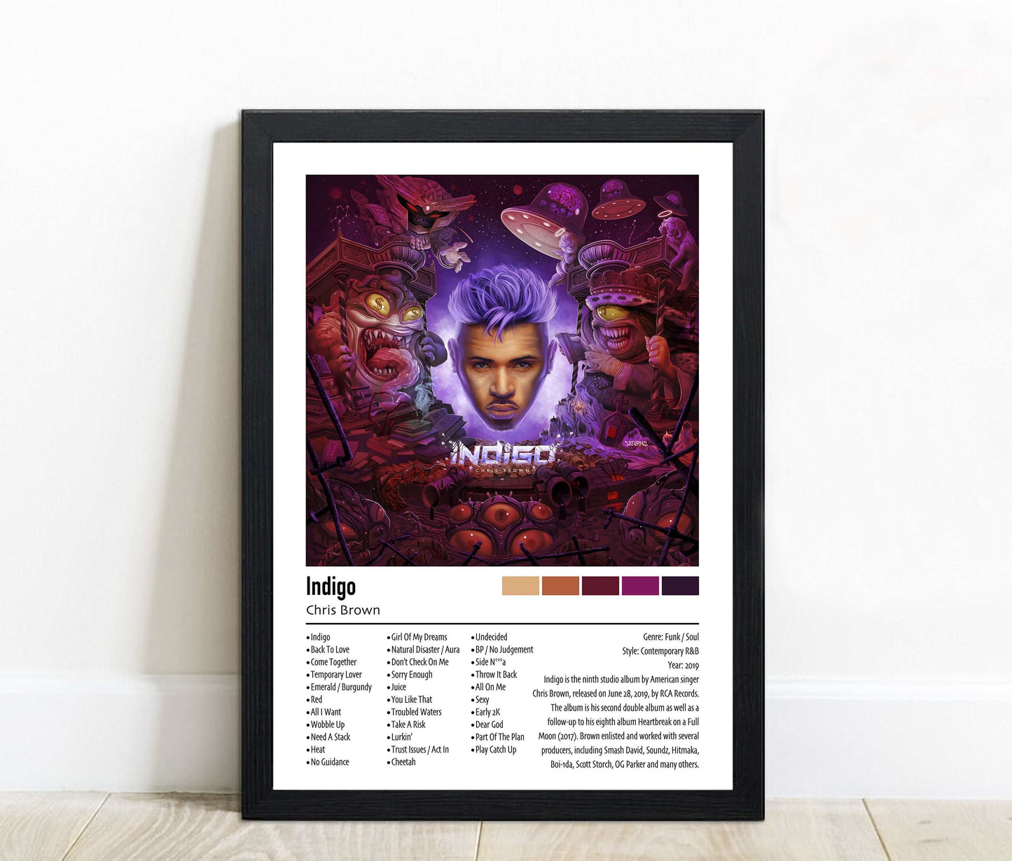 Chris Brown | Indigo | Custom Album Cover Poster Print