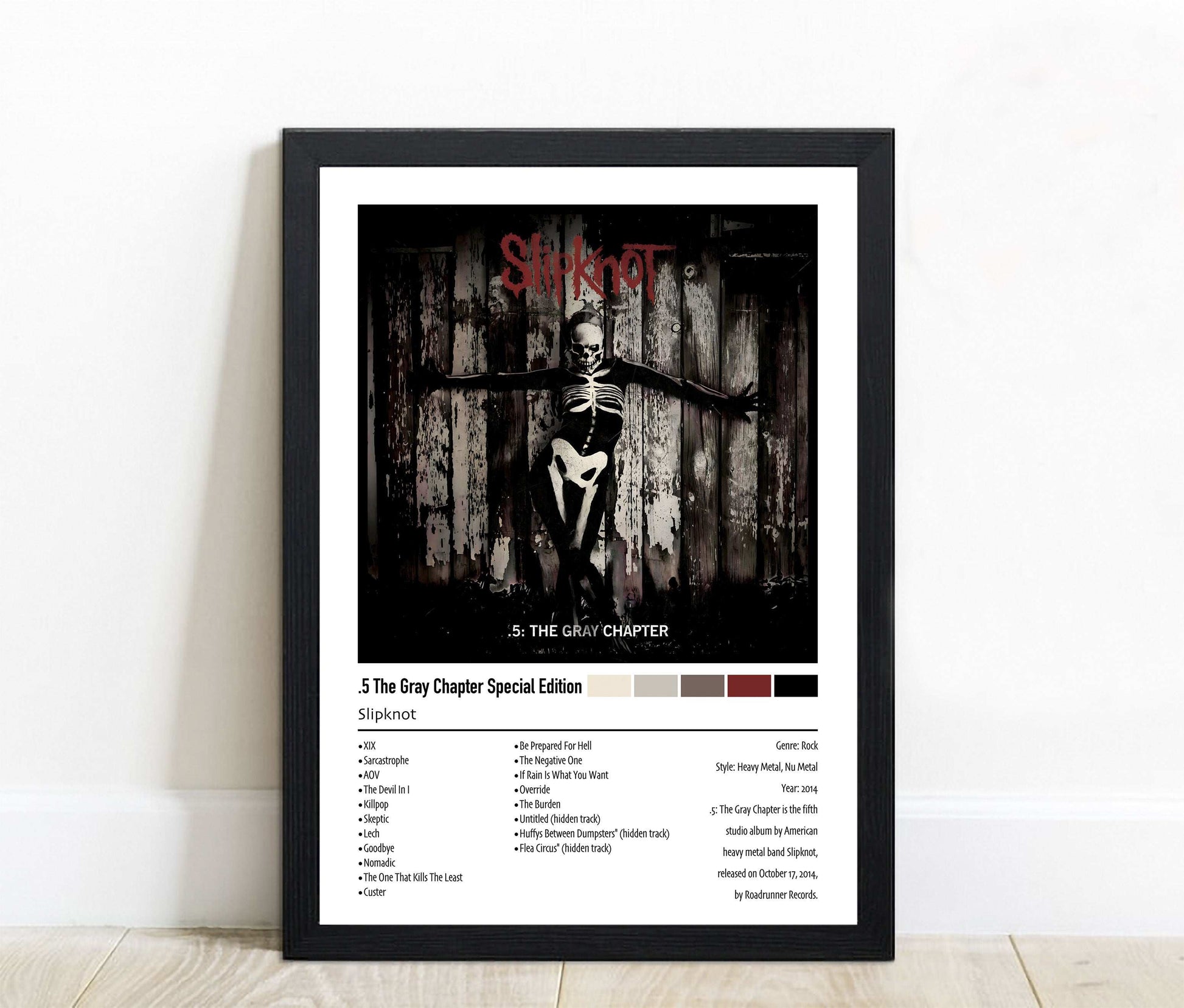 Slipknot | .5 The Gray Chapter Special Edition | Custom Album Cover Poster Print