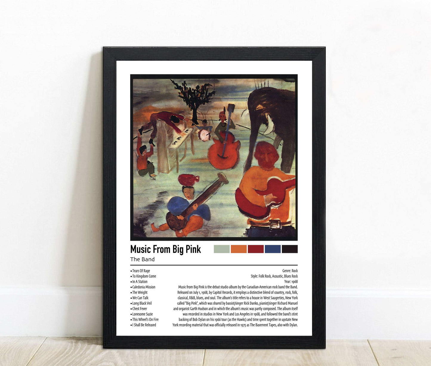 The Band | Music From Big Pink | Custom Album Cover Poster Print