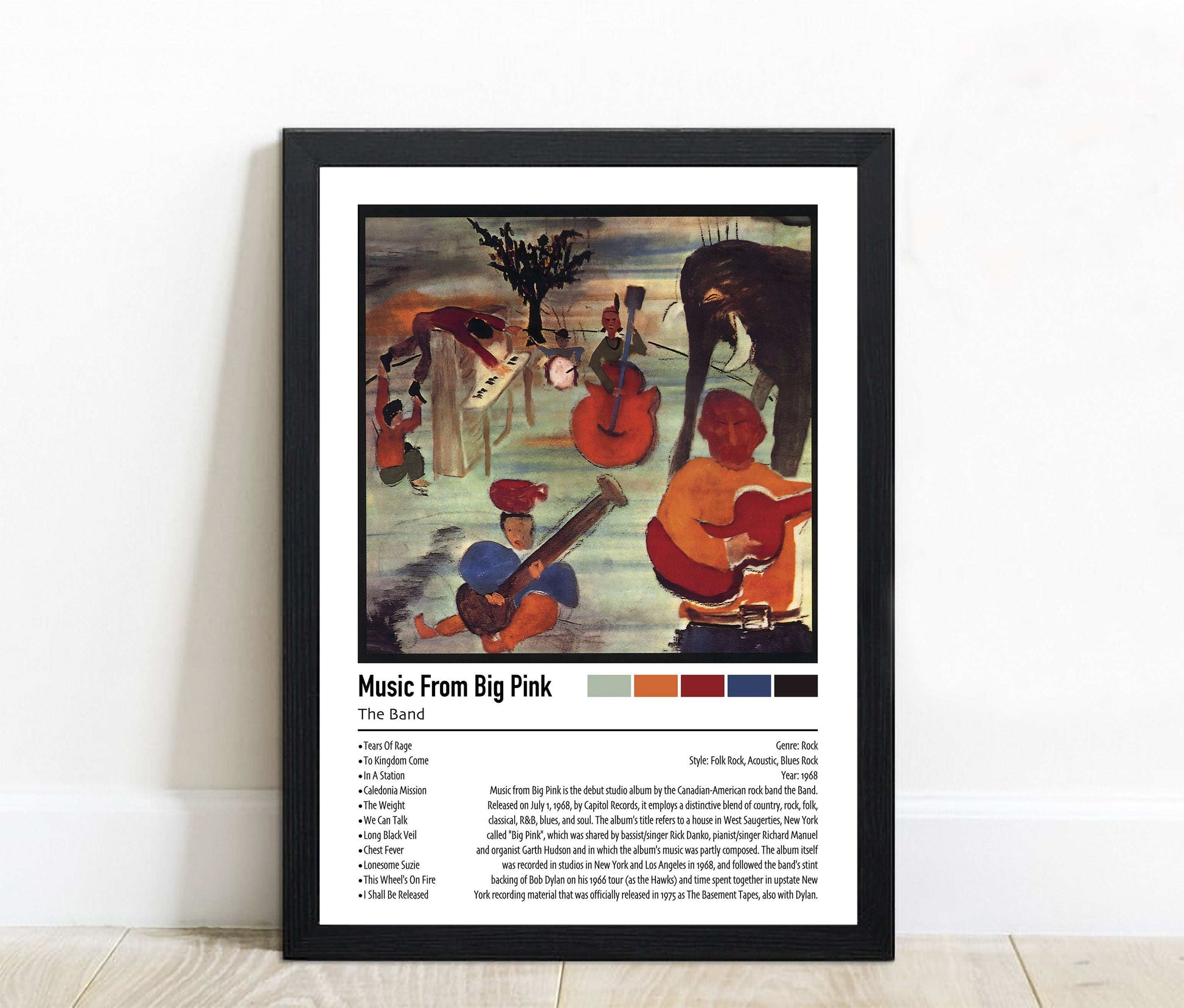The Band | Music From Big Pink | Custom Album Cover Poster Print