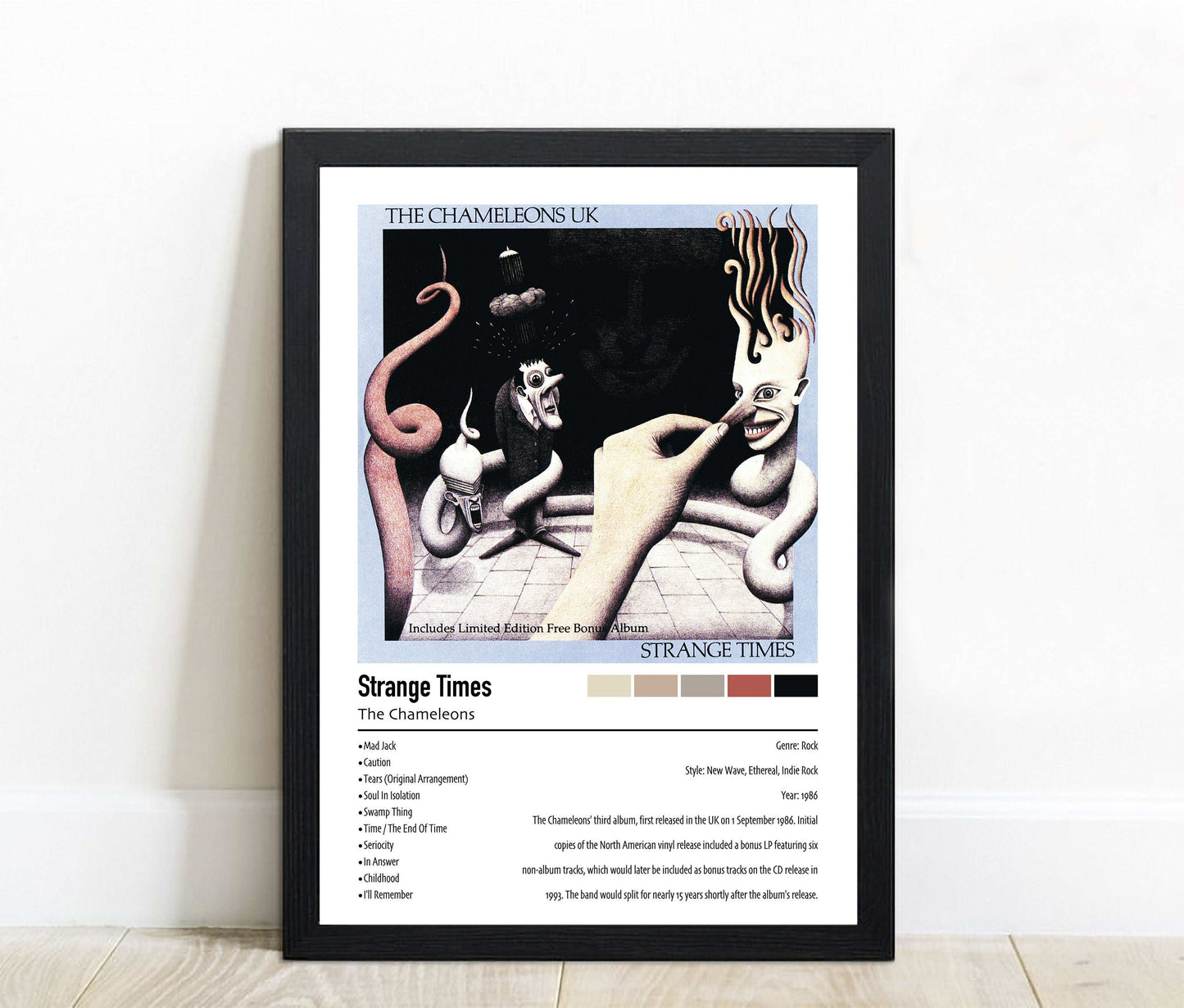 The Chameleons | Strange Times | Custom Album Cover Poster Print