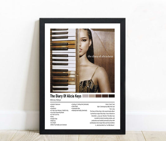 Alicia Keys | The Diary Of Alicia Keys | Custom Album Cover Poster Print