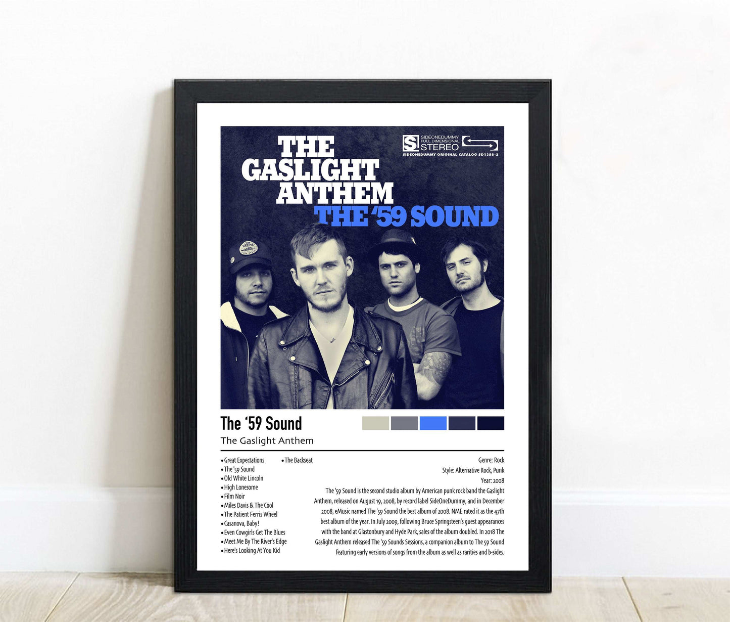 The Gaslight Anthem | The '59 Sound | Custom Album Cover Poster Print