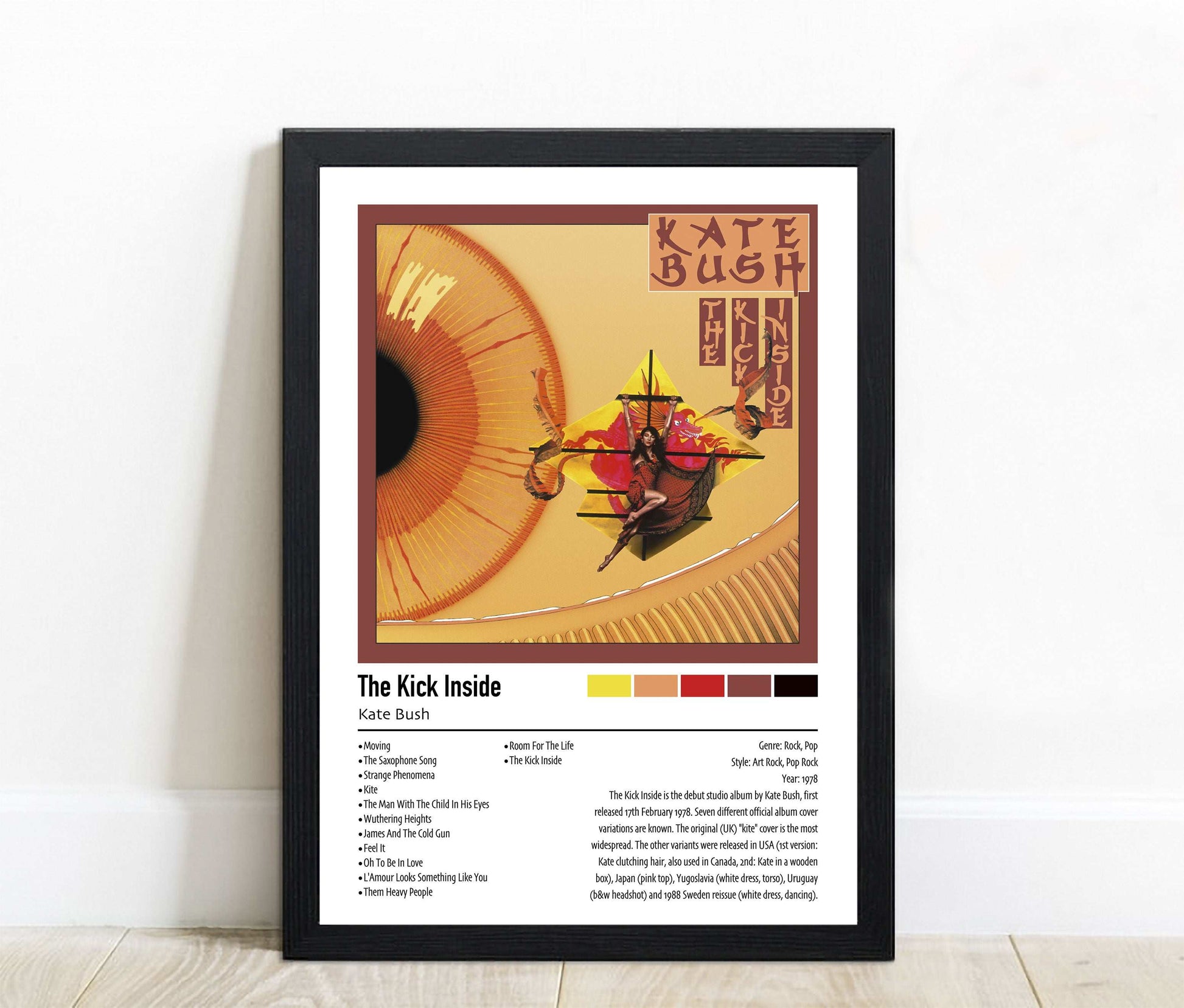 Kate Bush | The Kick Inside | Custom Album Cover Poster Print