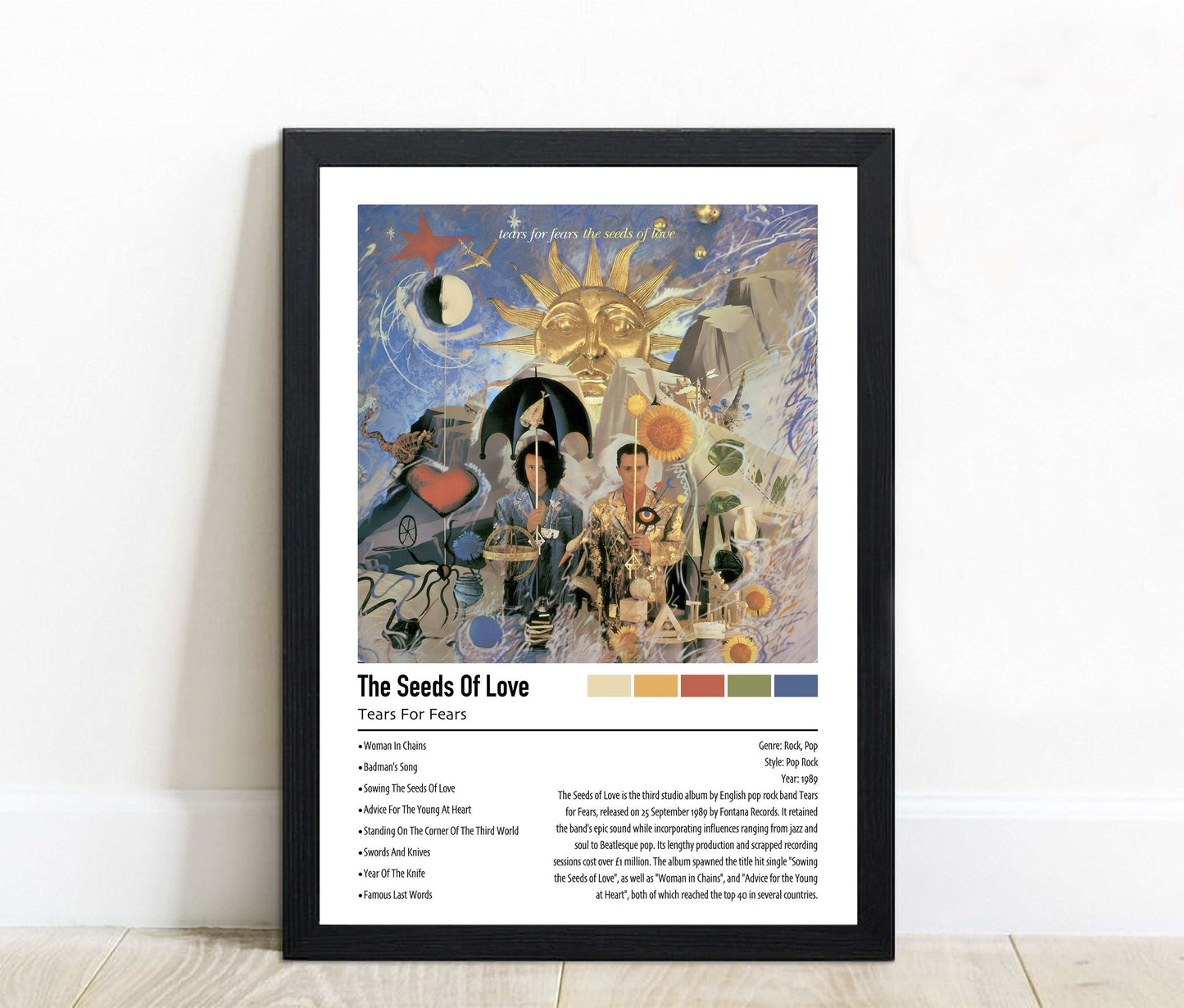 Tears For Fears | The Seeds Of Love | Custom Album Cover Poster Print