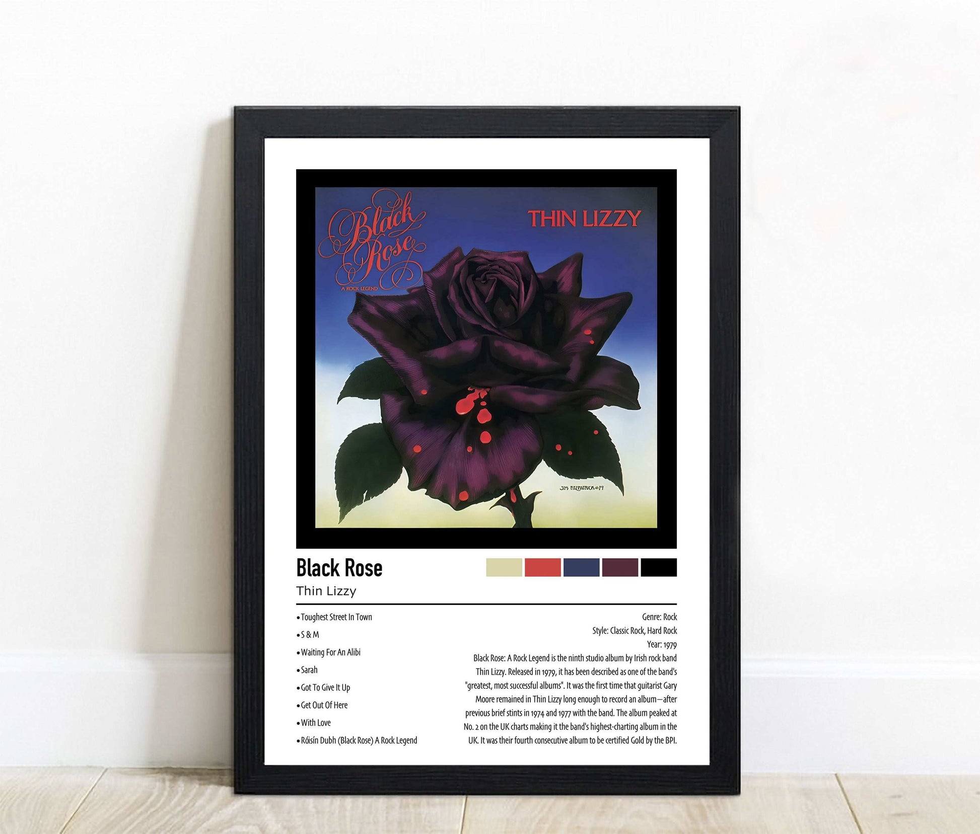 Thin Lizzy | Black Rose | Custom Album Cover Poster Print