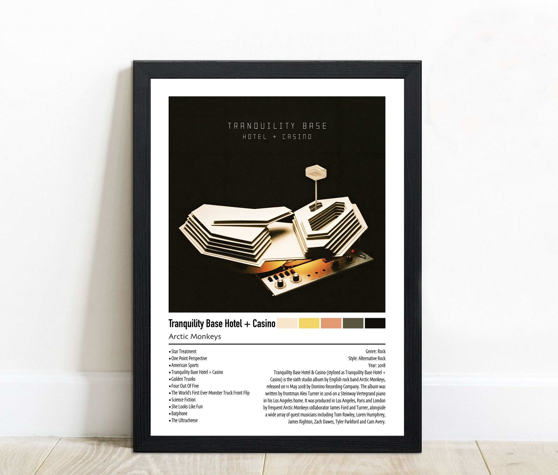 Arctic Monkeys | Tranquility Base Hotel + Casino | Custom Album Cover Poster Print