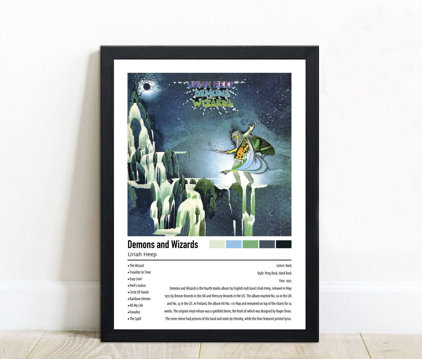 Uriah Heep | Demons and Wizards | Custom Album Cover Poster Print