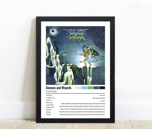 Uriah Heep | Demons and Wizards | Custom Album Cover Poster Print