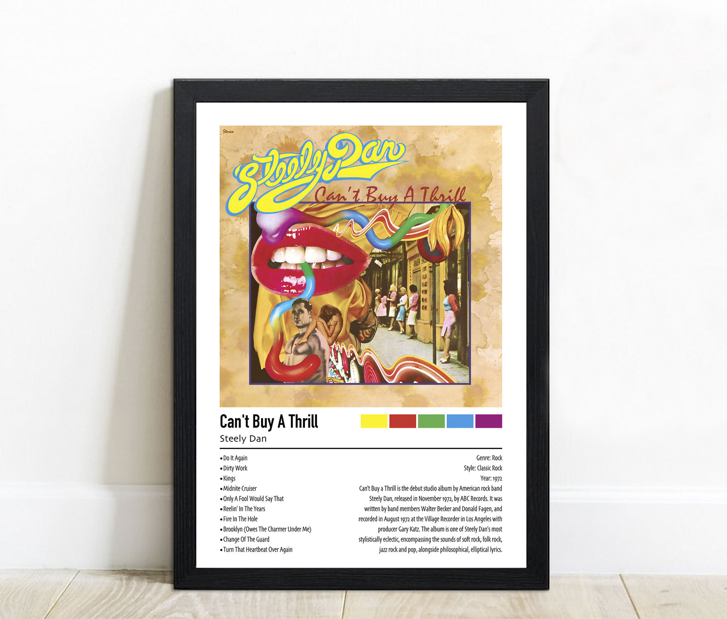 Steely Dan | Can't Buy A Thrill | Custom Album Cover Poster Print