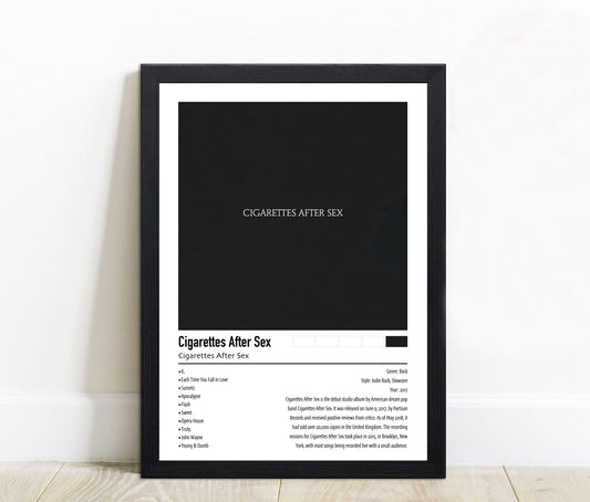 Cigarettes After Sex | Cigarettes After Sex | Custom Album Cover Poster Print