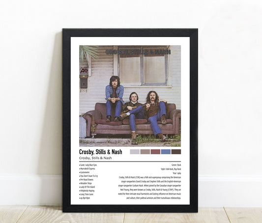 Crosby, Stills & Nash | Crosby, Stills & Nash | Custom Album Cover Poster Print