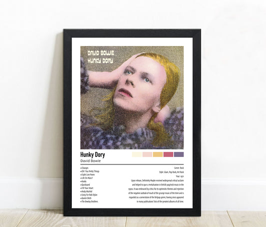 David Bowie | Hunky Dory | Custom Album Cover Poster Print