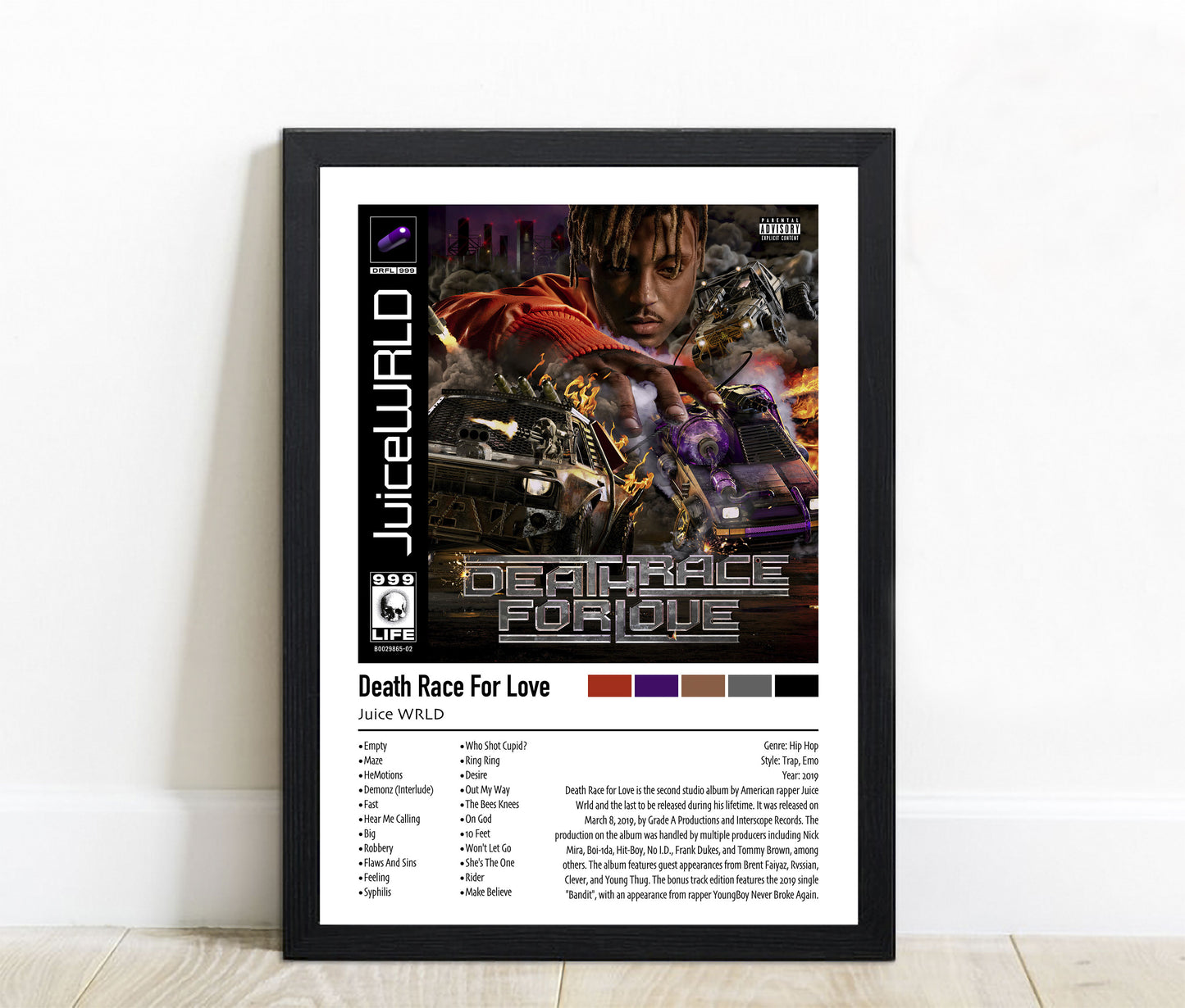 Juice WRLD | Death Race For Love | Custom Album Cover Poster Print