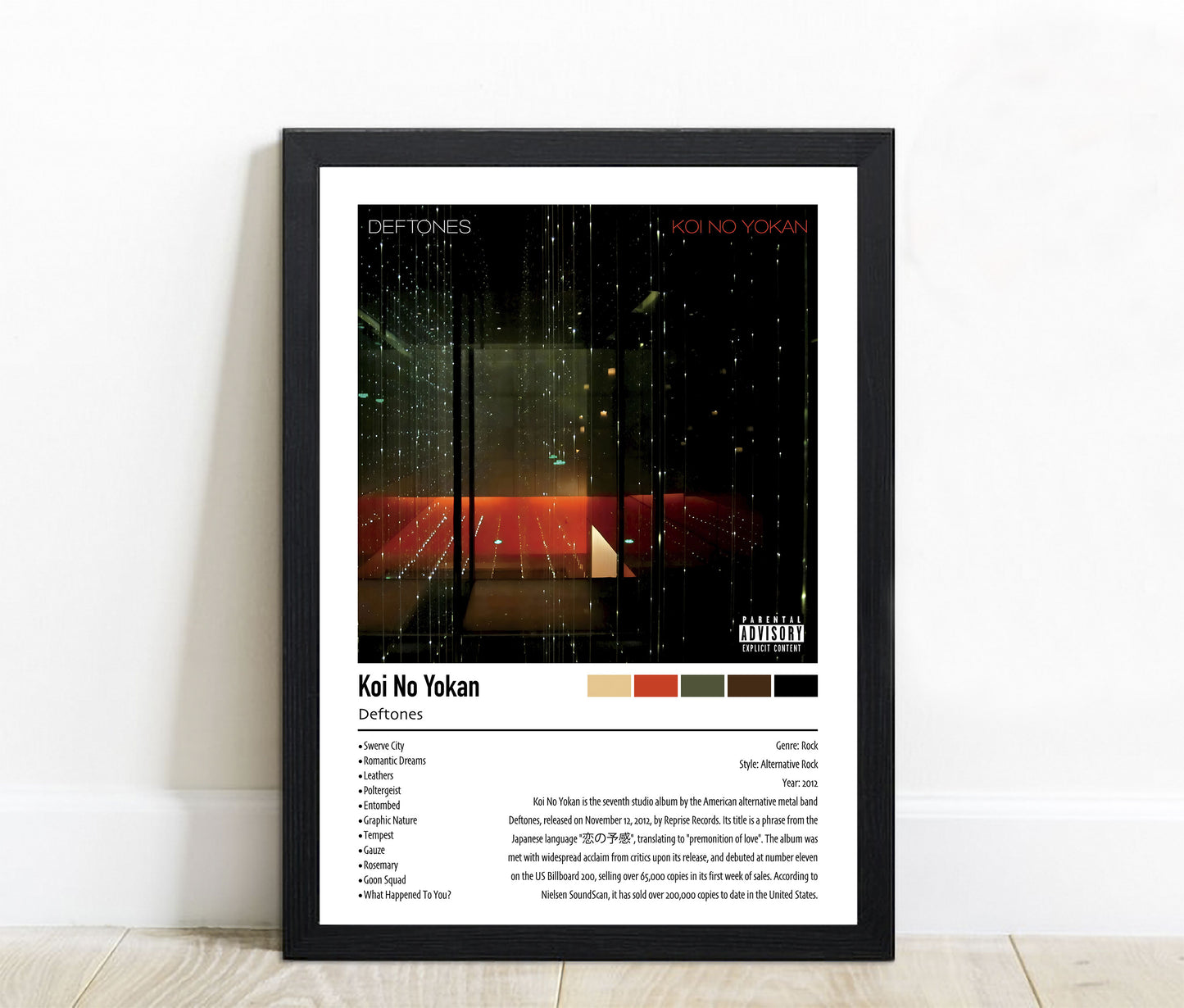 Deftones | Koi No Yokan | Custom Album Cover Poster Print