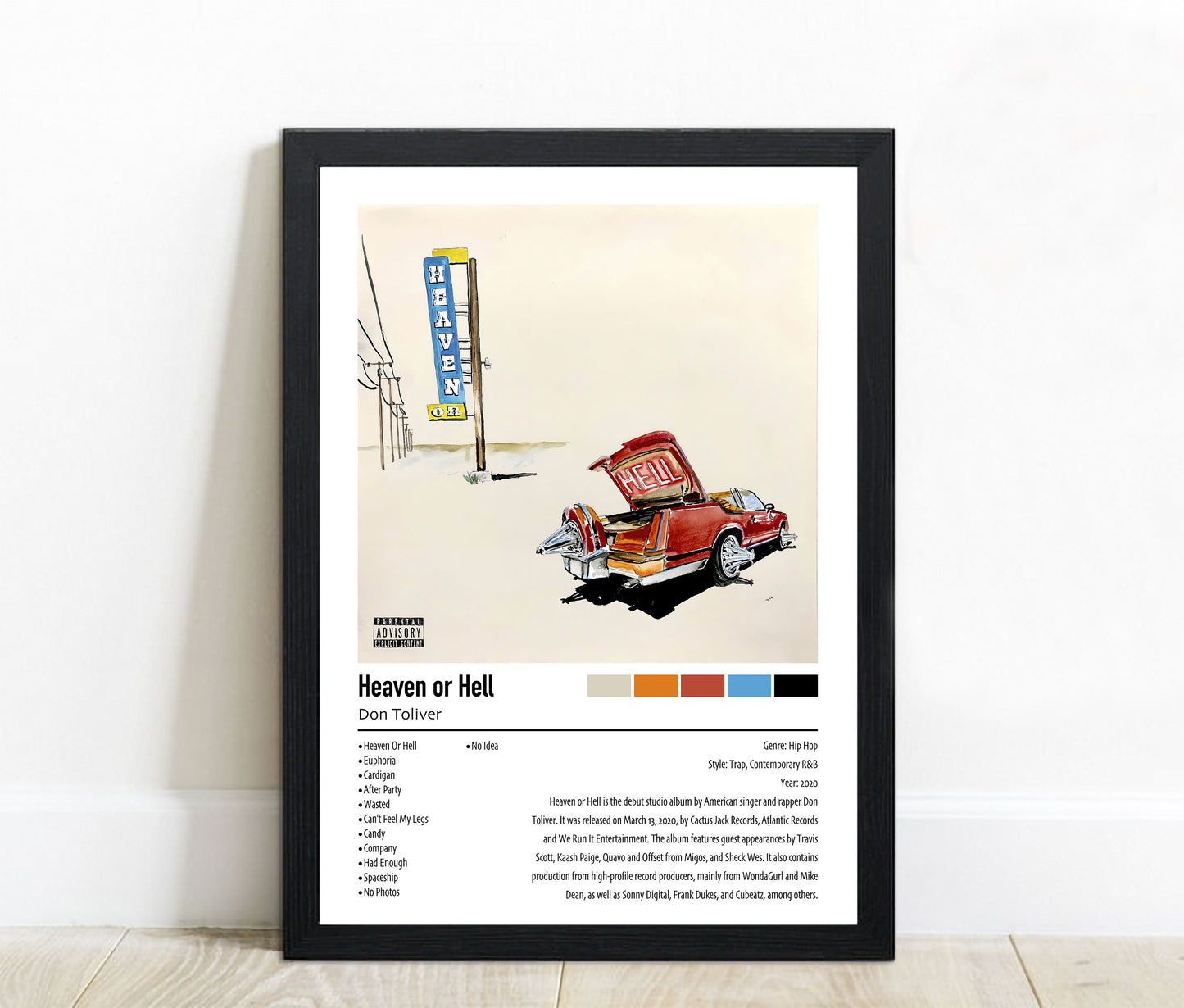 Don Toliver | Heaven or Hell | Custom Album Cover Poster Print