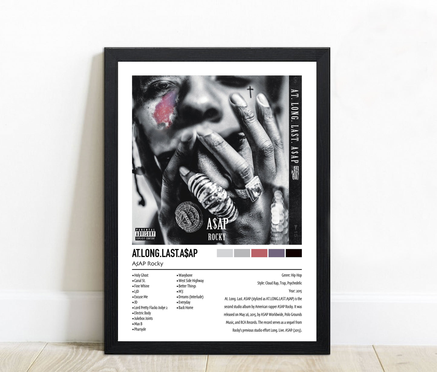 A$AP Rocky | AT.LONG.LAST.A$AP | Custom Album Cover Poster Print